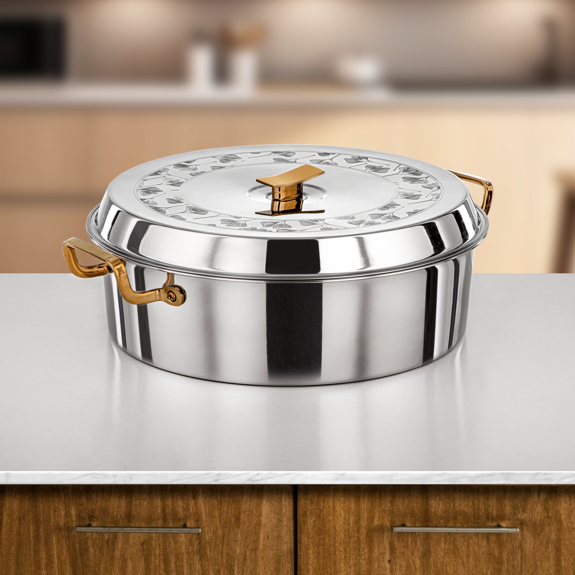 Almarjan Badr Hot Pot Set 3 Pieces Silver & Gold