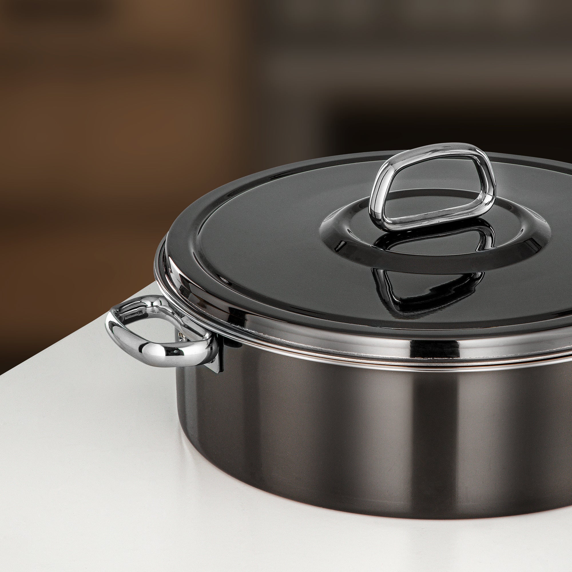 Almarjan Diana Hot Pot 30 cm Gun Black & Silver