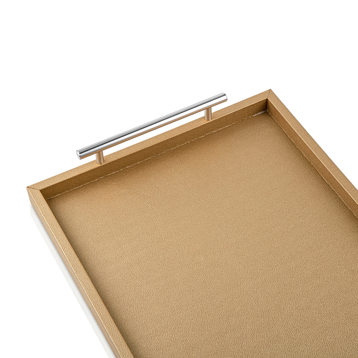 طقم المرجان للشاي والقهوة من التشكيلة الجلدية 21 قطعة - ذهبي وفضي - TRHL-5