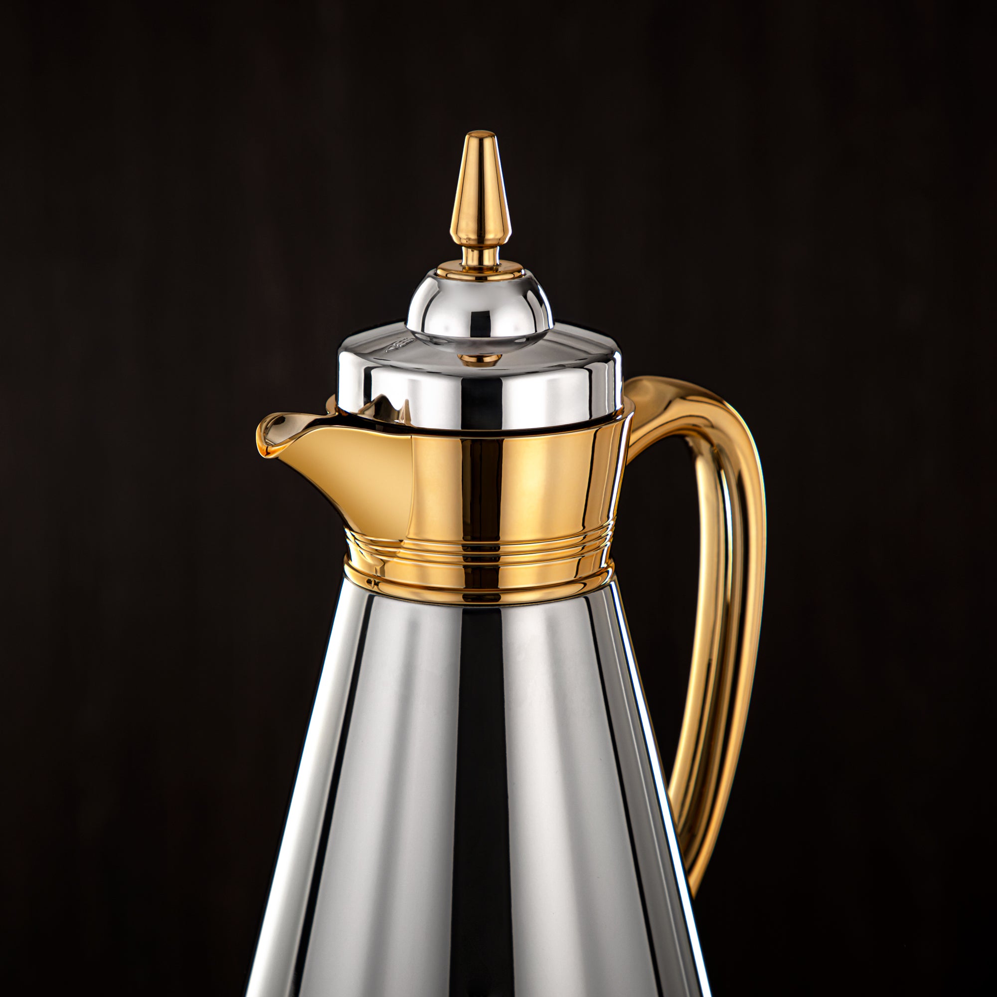 ألمرجان طقم ترامس، 0.7 لتر + 1 لتر، فضي وذهبي (UBC-A0700/B1000 CC95) - أدوات تقديم رمضان