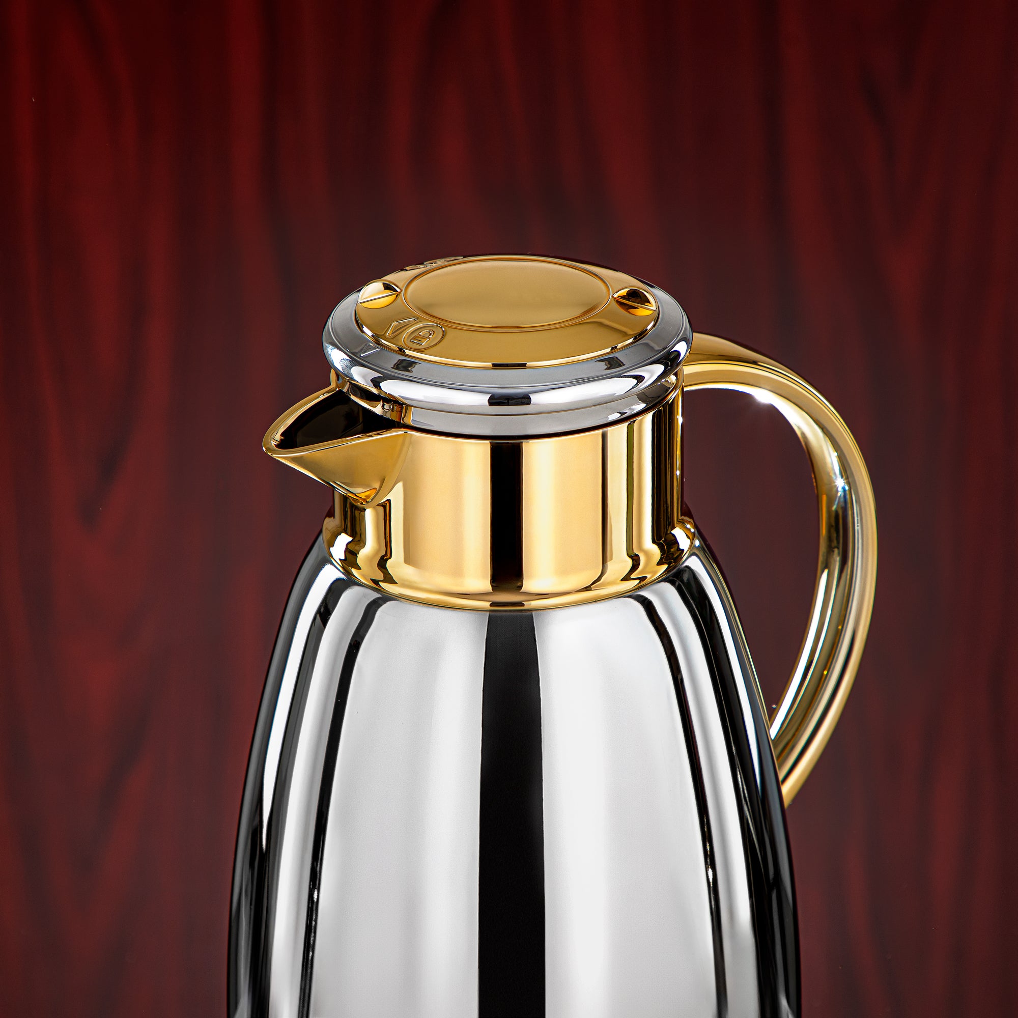 Almarjan Vacuum Flask Set, 0.35L + 0.65L + 1L, Silver & Gold (ULC-0350/0650/1000 CC95) - For Every Occasion