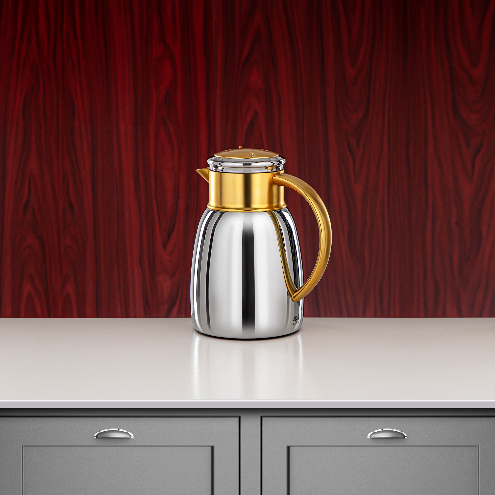 ألمرجان طقم ترامس، 0.35 لتر + 0.65 لتر + 1 لتر، فضي وذهبي مطفي (ULC-0350/0650/1000 CE22) - لكل مناسبة