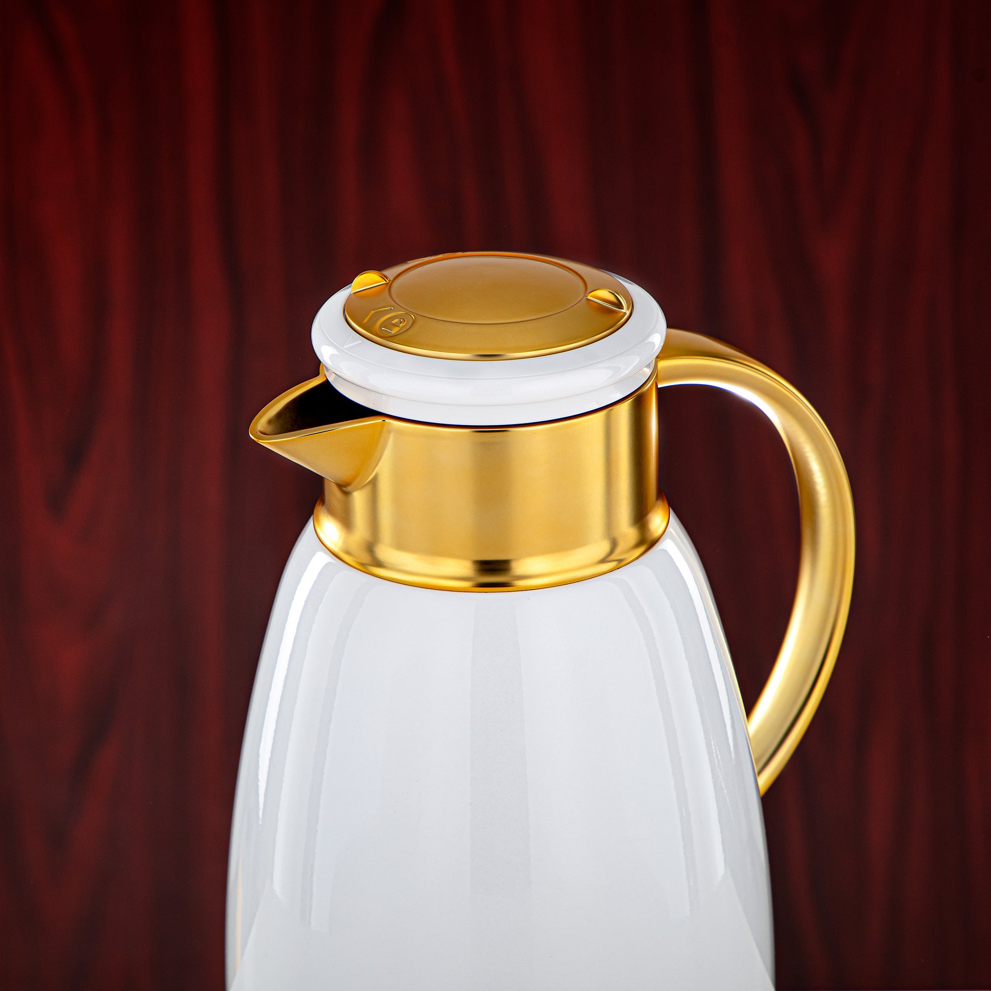 Almarjan Vacuum Flask Set, 0.35L + 0.65L + 1L, White & Matt Gold (ULC-0350/0650/1000 Q1ZE22) - For Every Occasion