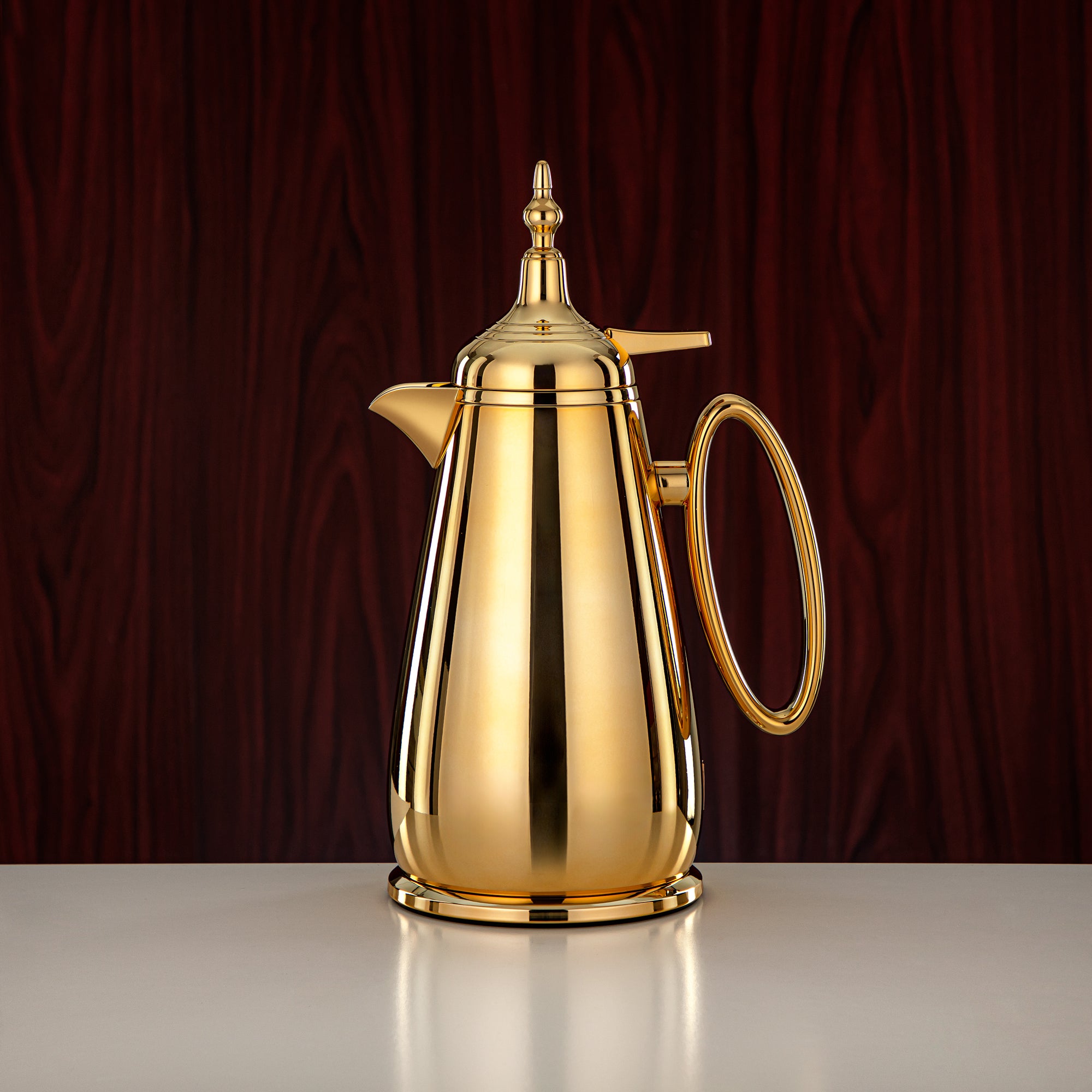 ألمرجان طقم ترامس زر ضغط ABS ذهبية 0.7 لتر + 1 لتر (UOP-A0700/B1000C95) - كلاسيكي ترمس