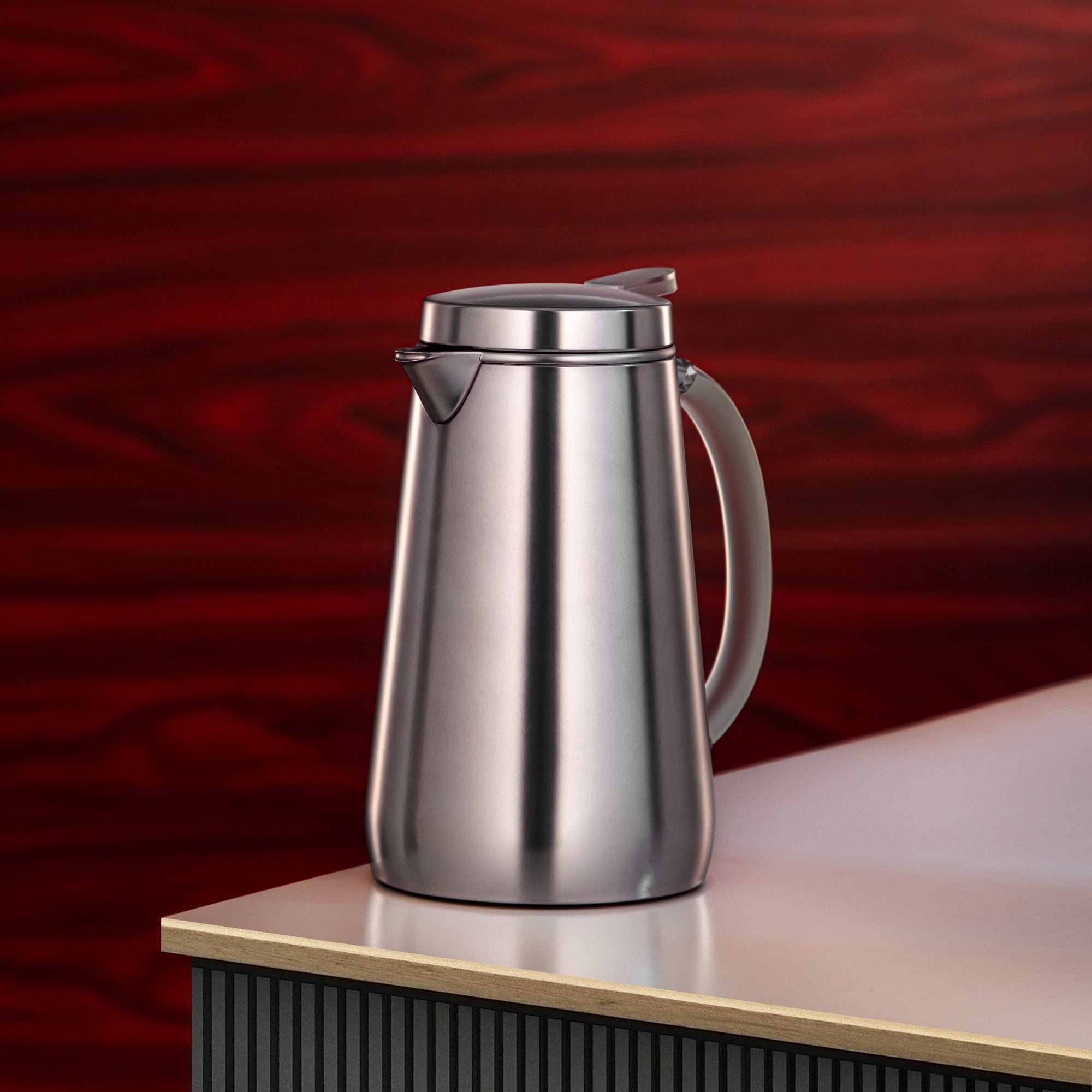 ترمس المرجان معدن 0.5 Liter Matt Silver with Frost Handle (VOP-500 E23Y15) – تقديم أنيق | رمضان و التجمعات