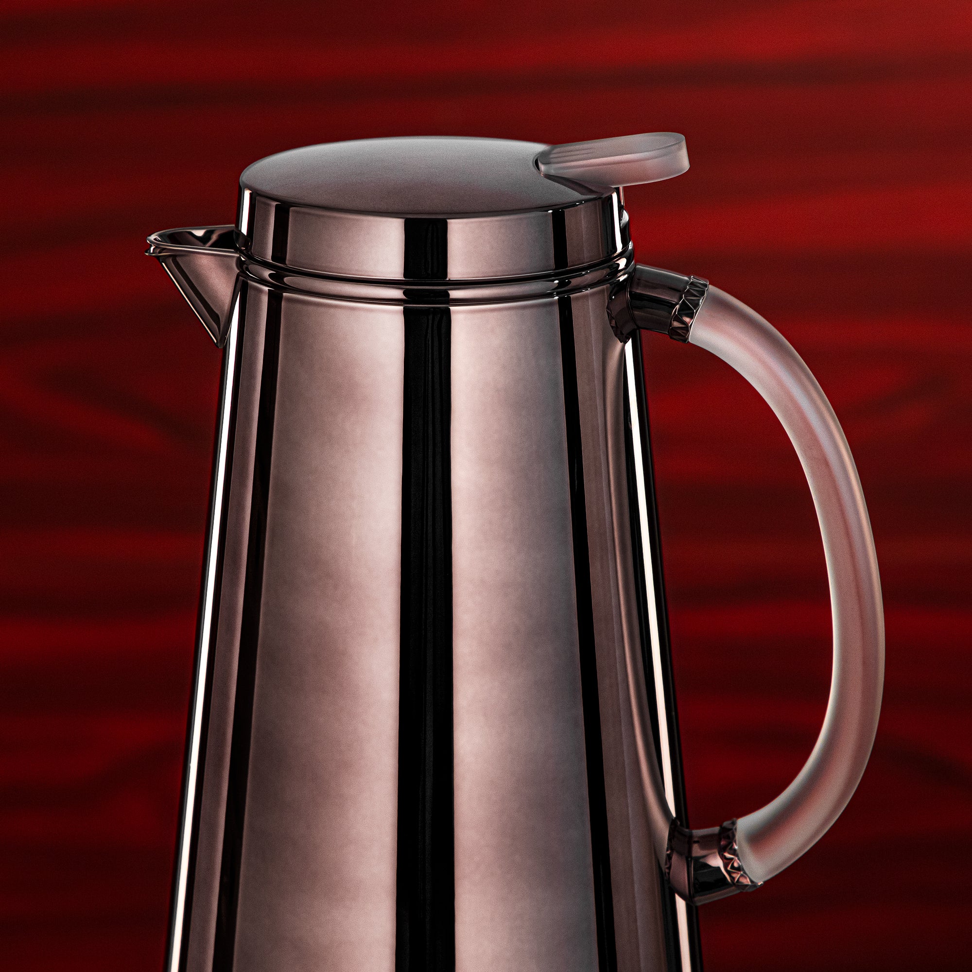 ترمس المرجان معدني 1 لتر أسود غامق بمقبض فروست (VOP-1000 E10Y15) – تقديم أنيق | رمضان و التجمعات