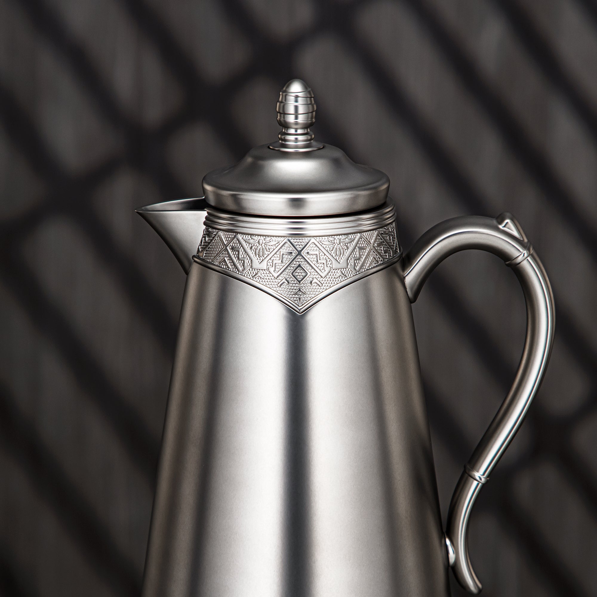 Almarjan Vacuum Flask Set 0.7L & 1L Matt Nickel