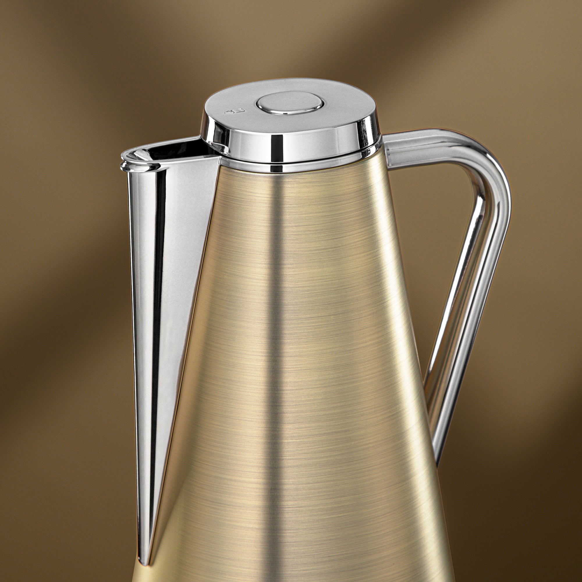 Almarjan Vacuum Flask Set 0.7L + 1L Brushed Gold & Silver