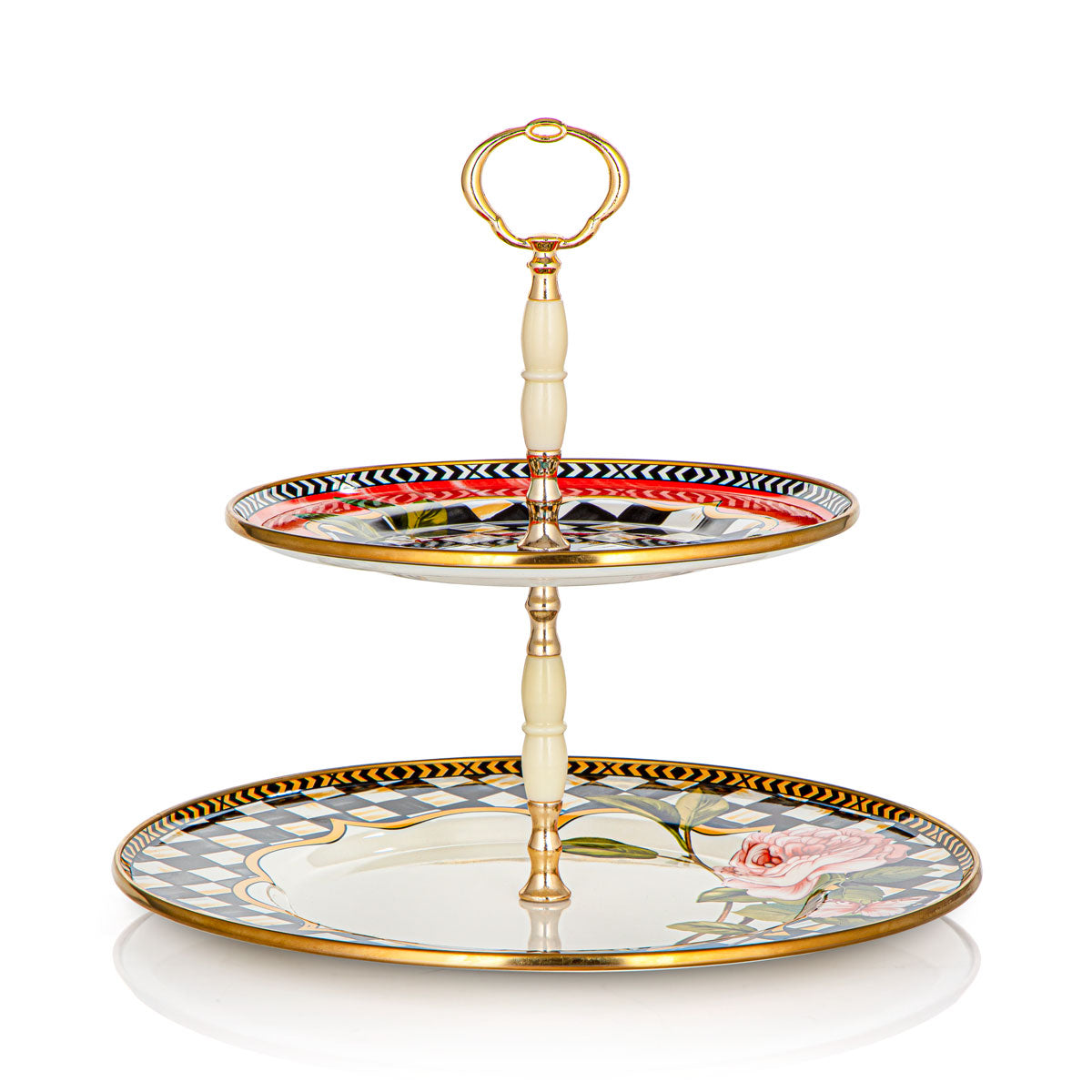 Almarjan 2 Tier Tohfa Collection Enamel Sweet Stand - 287421092