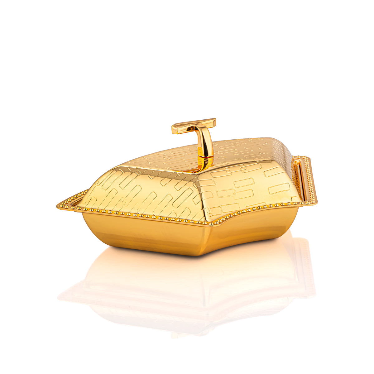 طقم حلوى المرجان مكون من قسمين ذهبي - HT210731