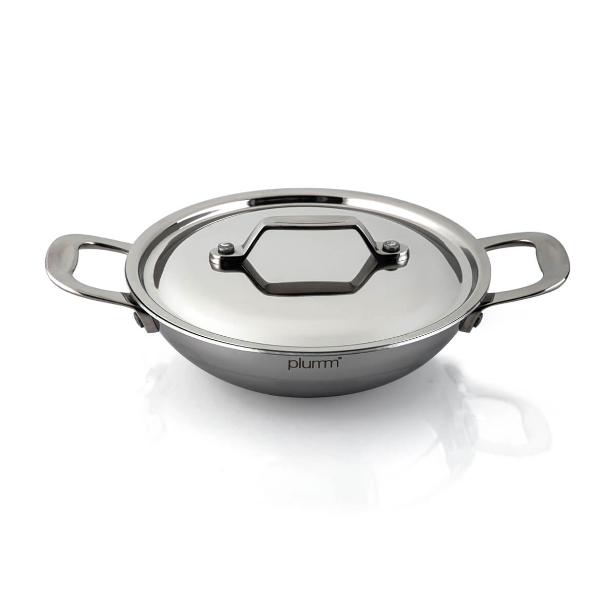 Plum Stainless Steel 20 CM Tri-Ply Wok STS0290717