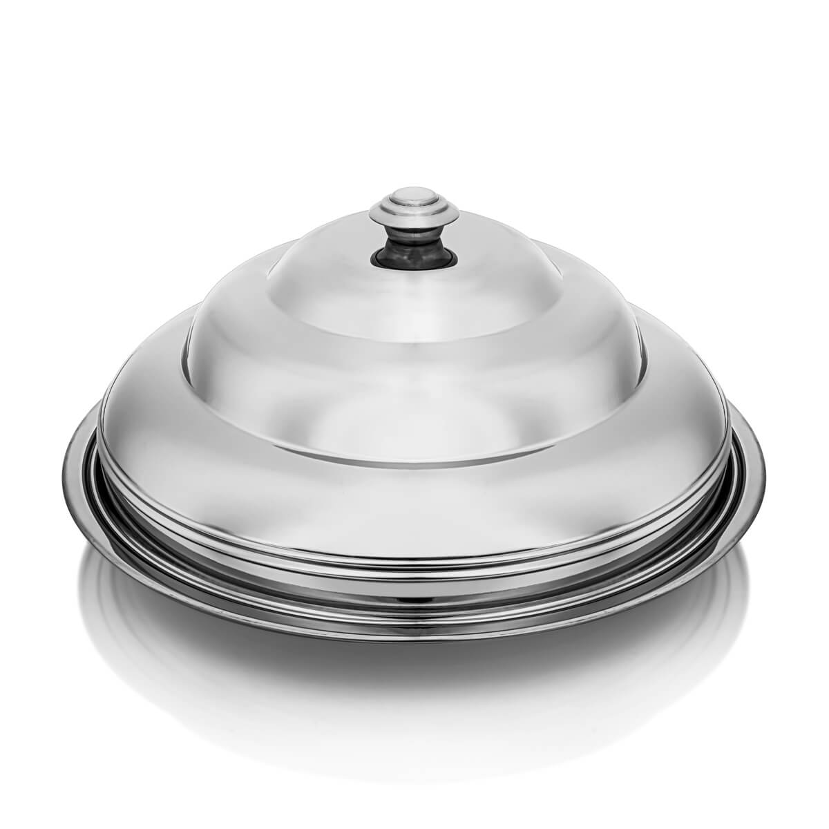 Almarjan 55 CM Orchid Collection Stainless Steel Koozy Tray Silver - STS0292610