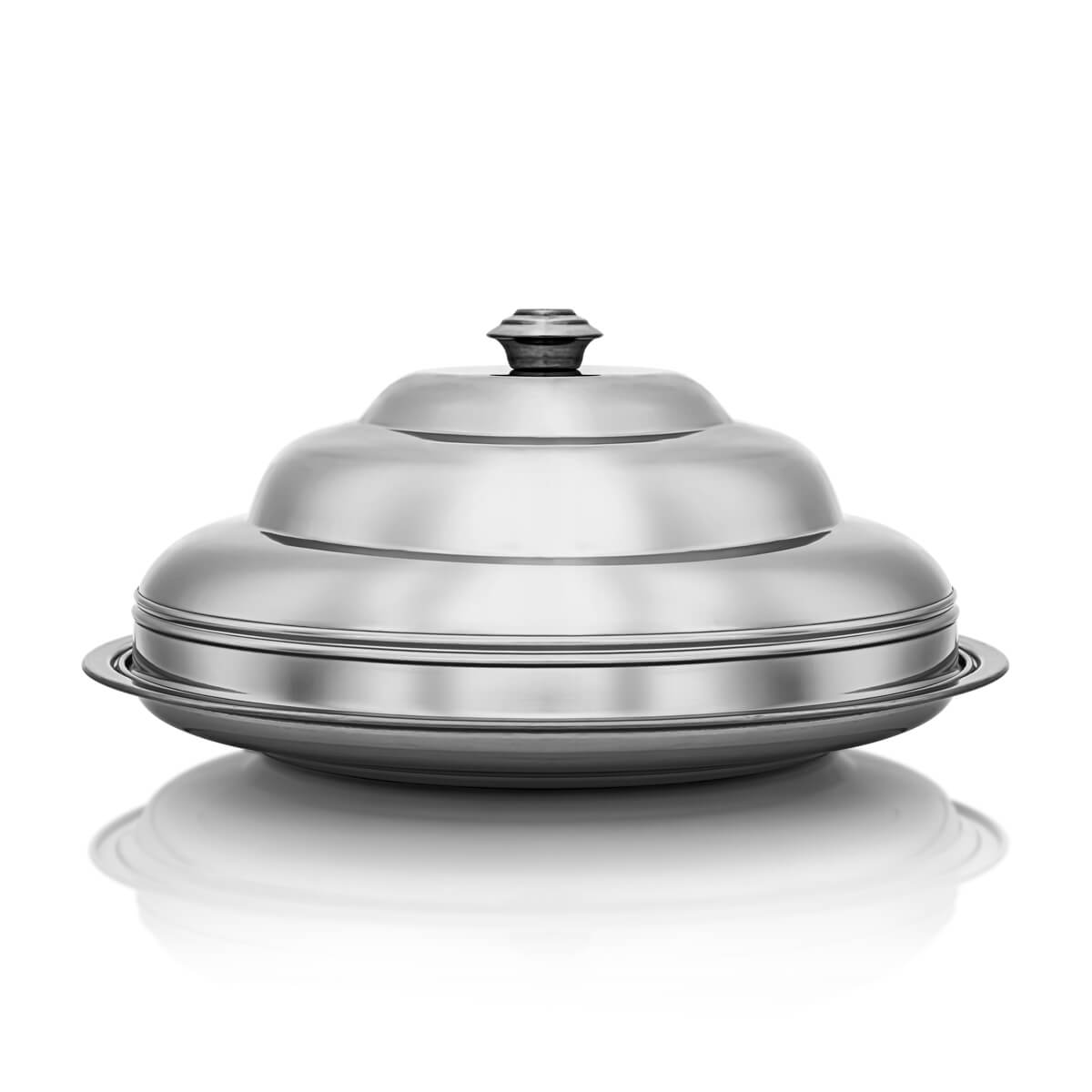 Almarjan 55 CM Orchid Collection Stainless Steel Koozy Tray Silver - STS0292610