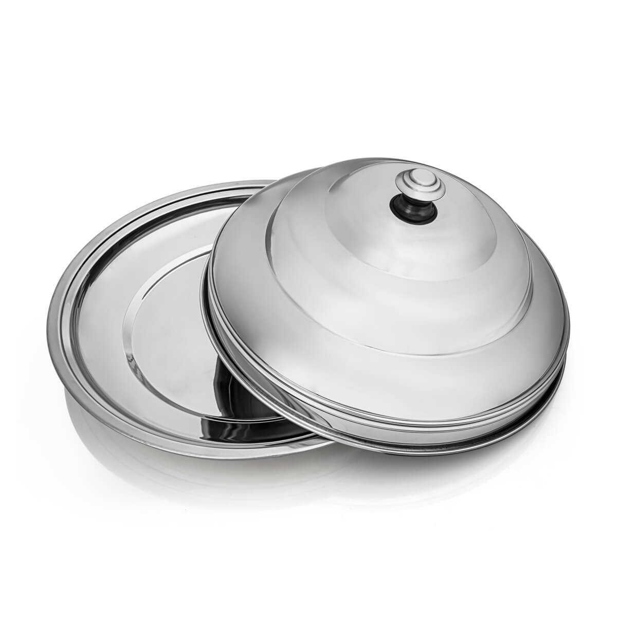 Almarjan 60 CM Orchid Collection Stainless Steel Koozy Tray Silver - STS0292611