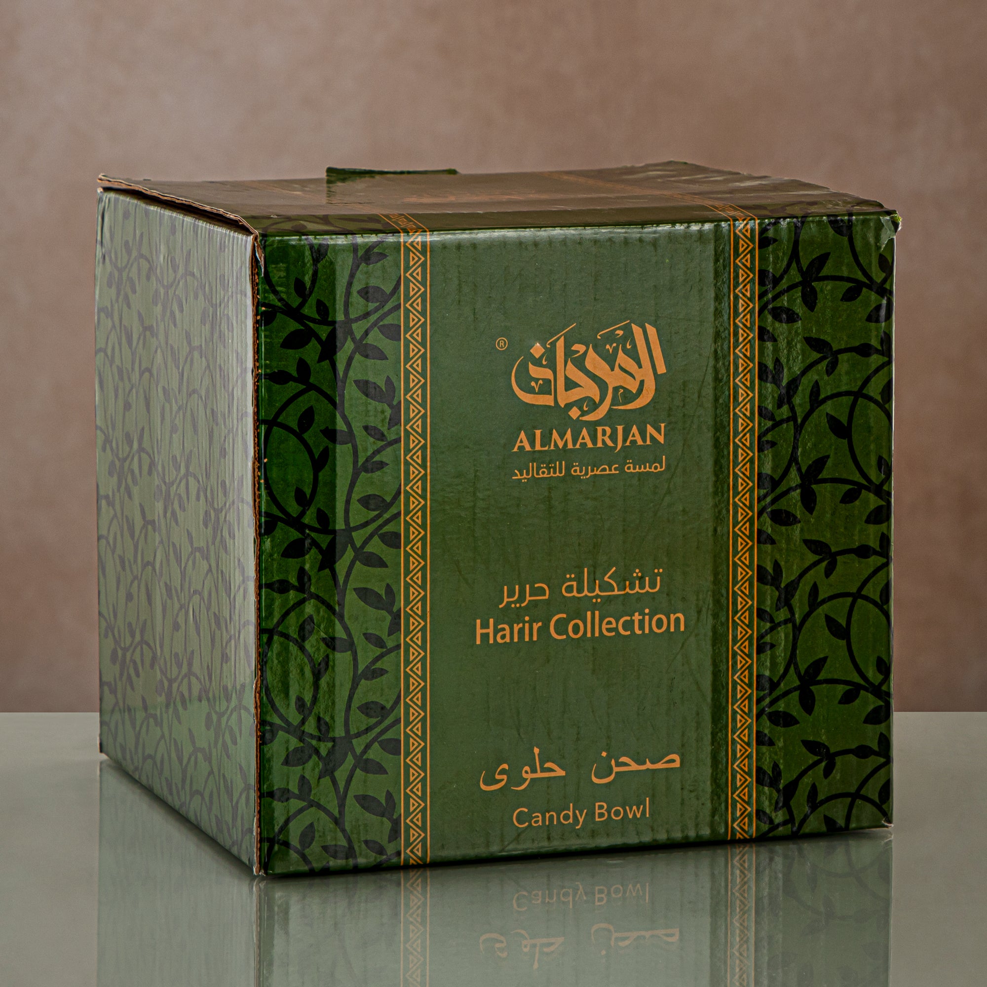 وعاء حلوى المرجان 1500ML، زجاج، شفاف ونمط ذهبي (0138T-ZQDL) - التجمعات العائلية