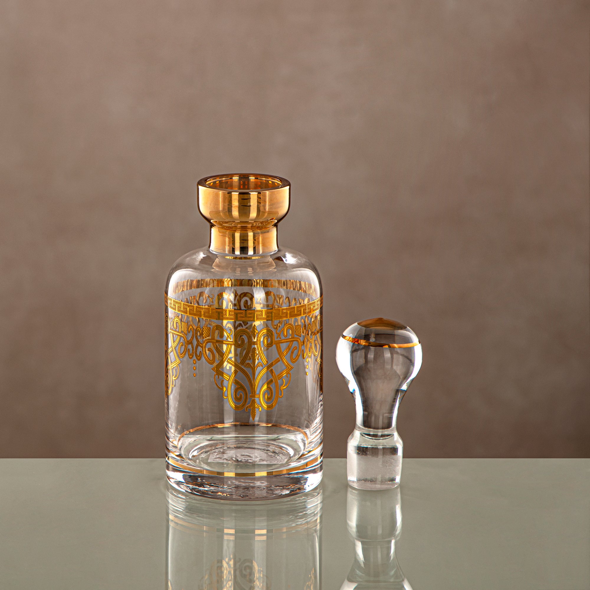 Almarjan Perfume Bottle Clear & Gold 29 tola (0863P-YCS-GLD) Gatherings, special occasions, Ramadan, eid