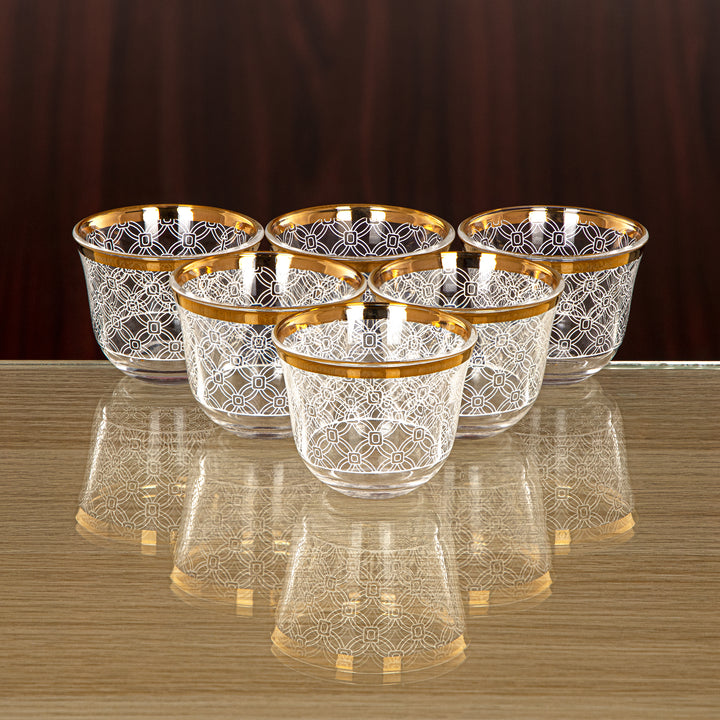 Almarjan 18 Pieces Glass Tea Set - 1043BJ-0001P-1013B-SFY