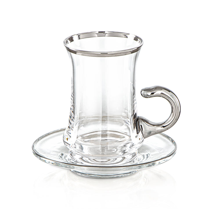 Almarjan 120 ML Glass Tea Cup 1265B0001PSIL Almarjan Store