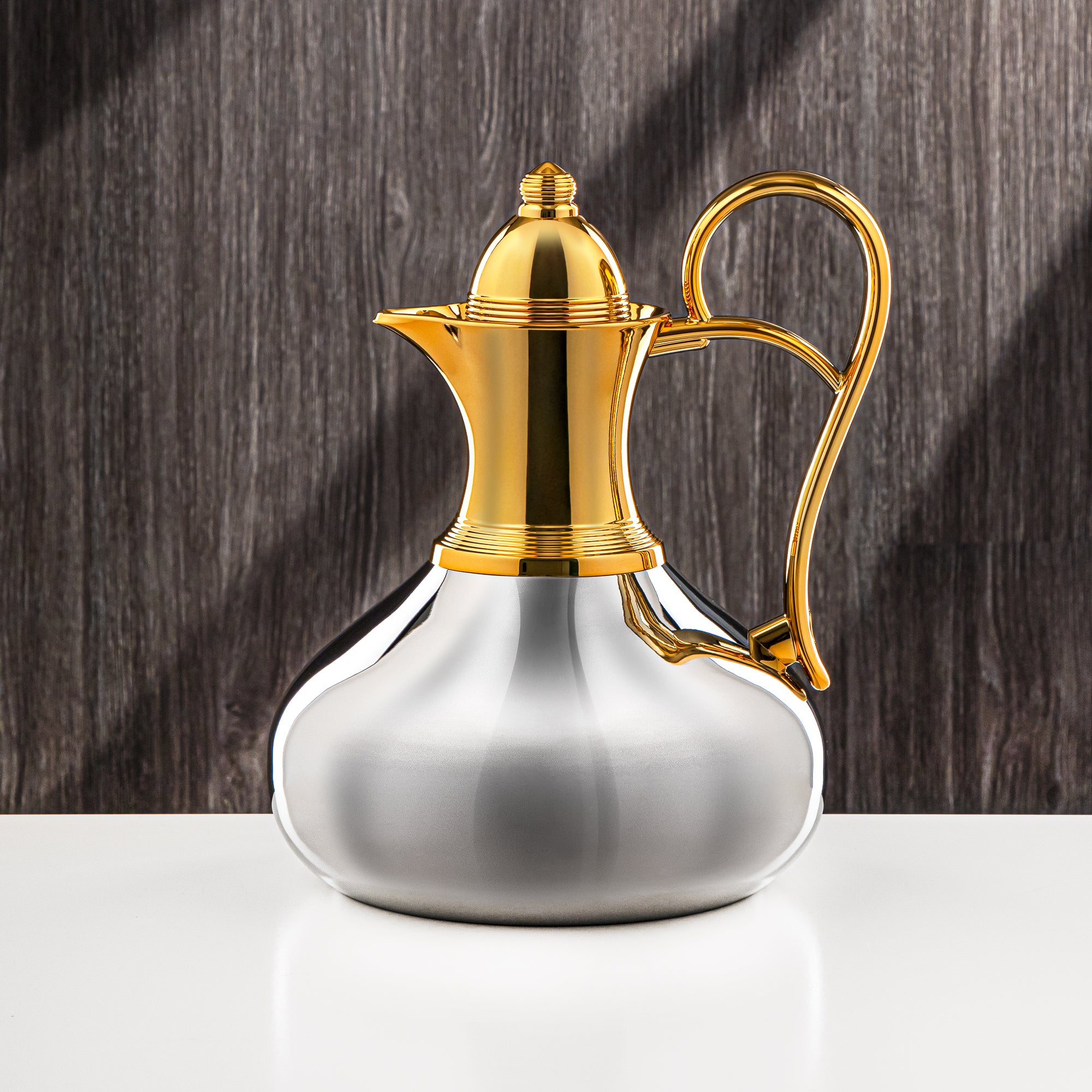 طقم شاي المرجان 13 قطعة فضي وذهبي - 13-SS-Queen-10T GS