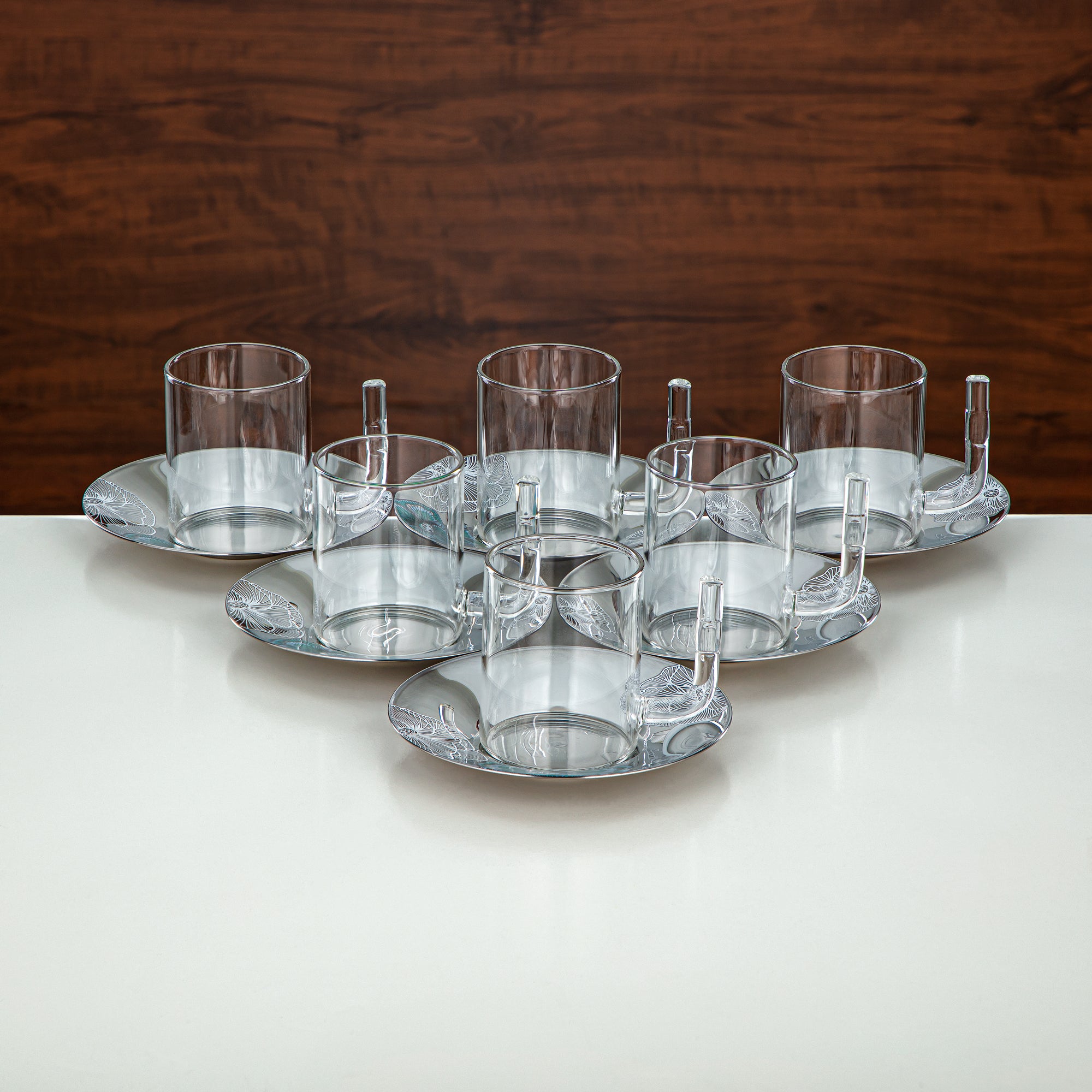 Almarjan Vacuum Flask Set 20 Pieces | Silver 1L + 1L (GOK-S-S-S + 18PCS-12257-2) – Elegant Serving | Gatherings, Special Occasions, Ramadan, Eid