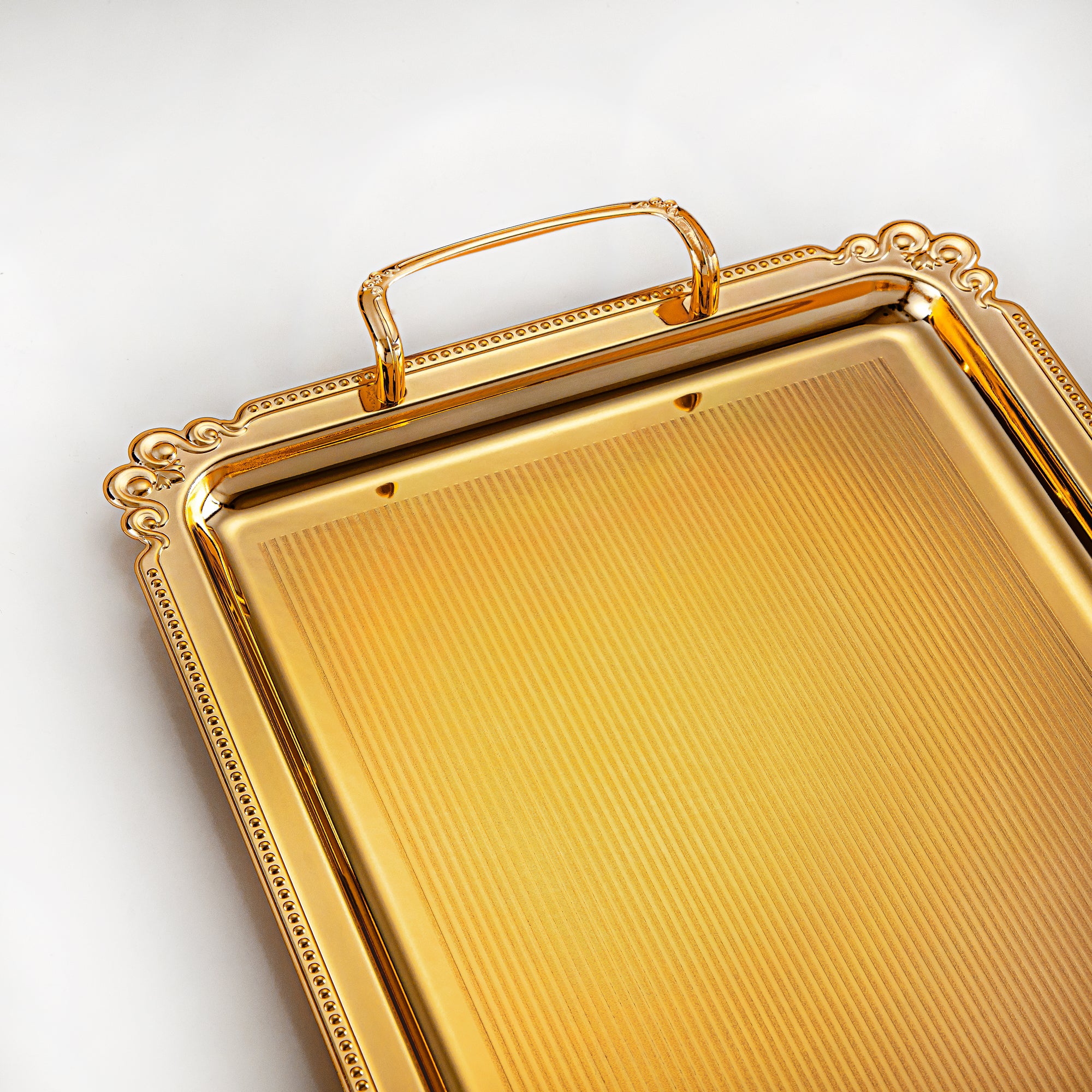 Almarjan Serving Tray, Golden (332XL-FG) | Ramadan & Special Occasions