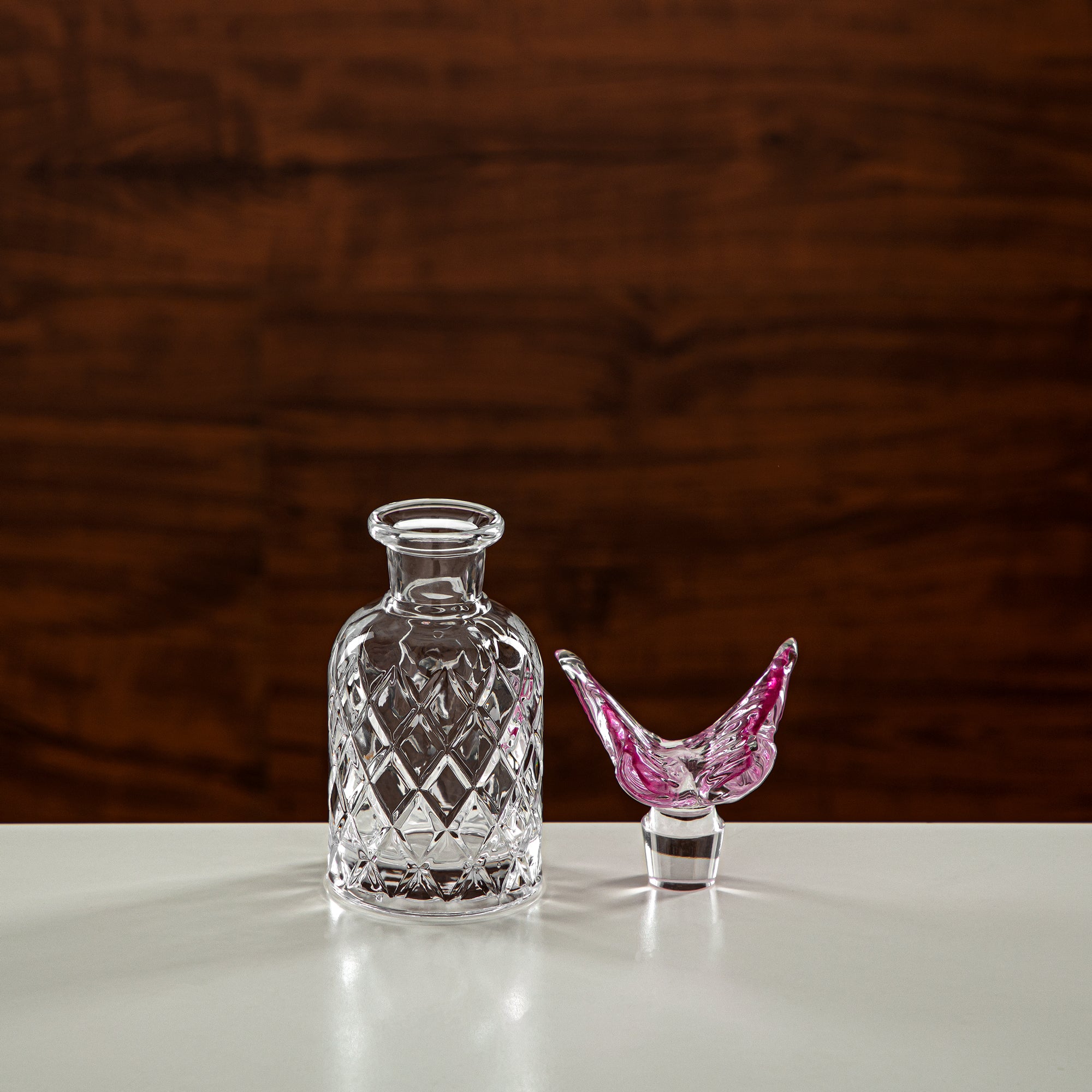 Almarjan Perfume Bottle 140ML Glass Clear & Pink (42304-111-BG) The Art of Oud