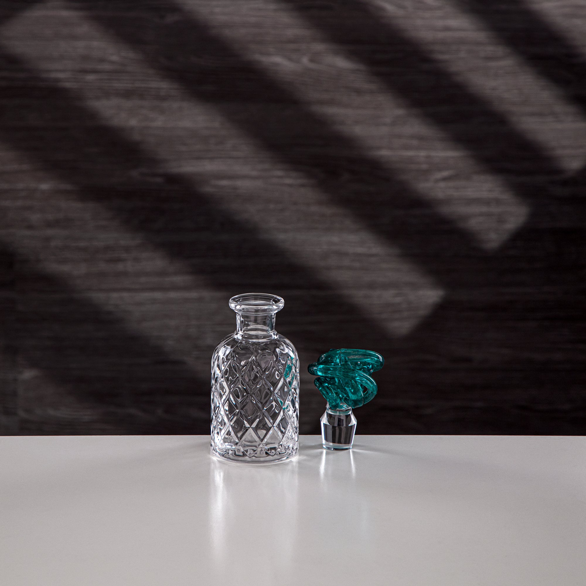 Almarjan Perfume Bottle Clear with Turquoise Knot