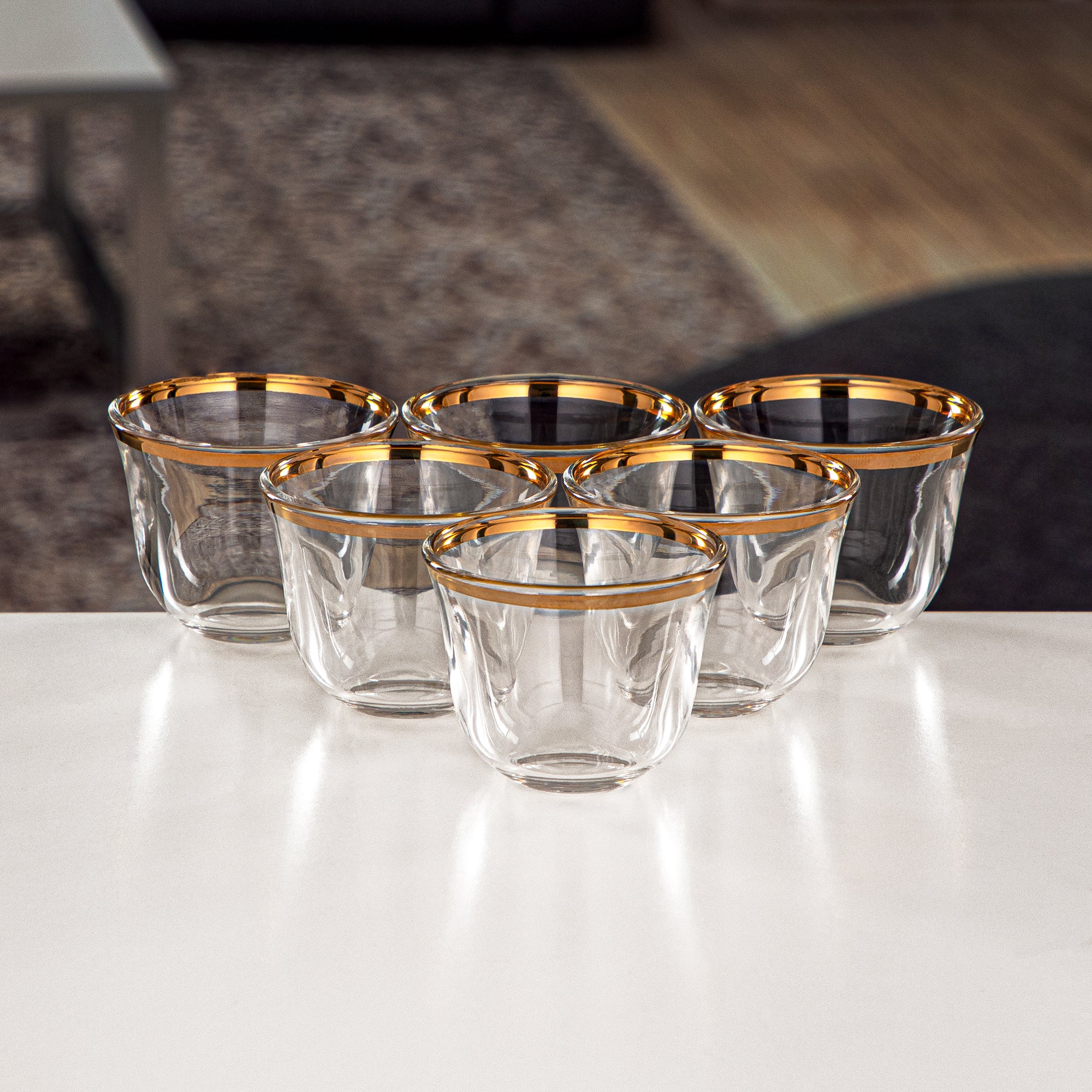 Almarjan Vacuum Flask Set 22 Pieces ABS 0.7L + 0.95L, Sage Green & Gold (AMJ Tea Set-4) - Coffee & Tea Rituals