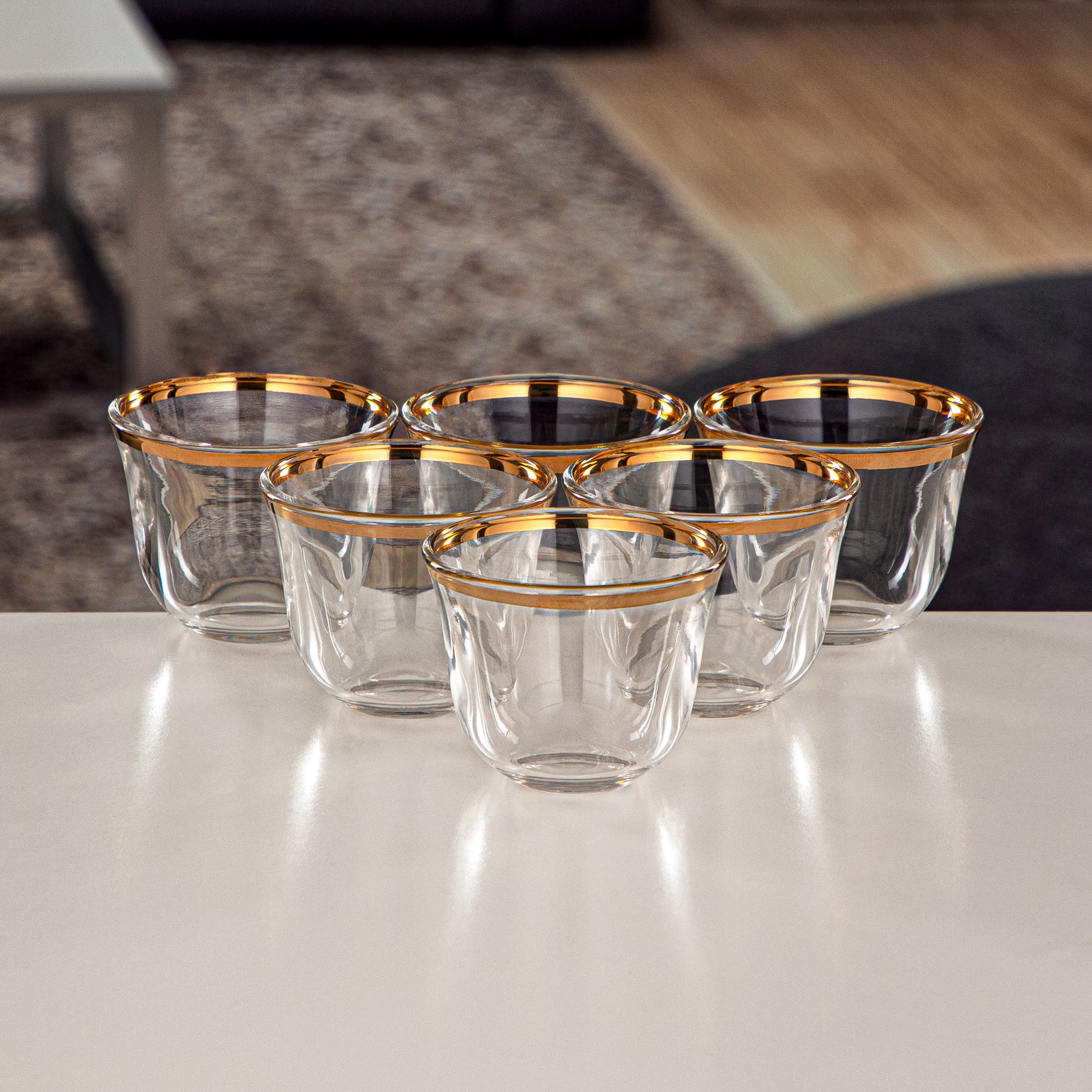 Almarjan Vacuum Flask Set 22 Pieces ABS 0.7L + 0.95L, Silver & Gold (AMJ Tea Set-5) - Coffee & Tea Rituals