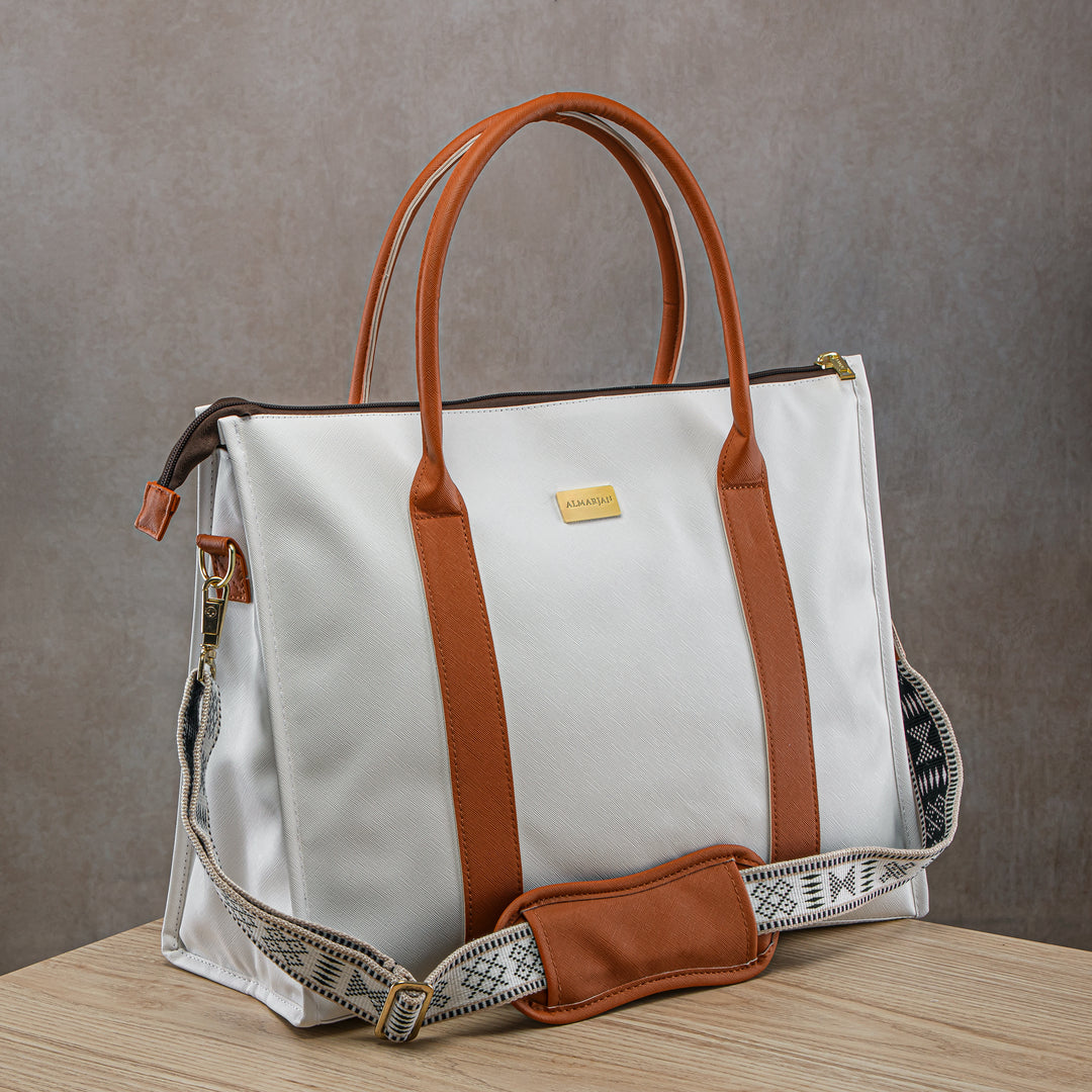Almarjan Fashion Picnic Bag White - BAG2570111