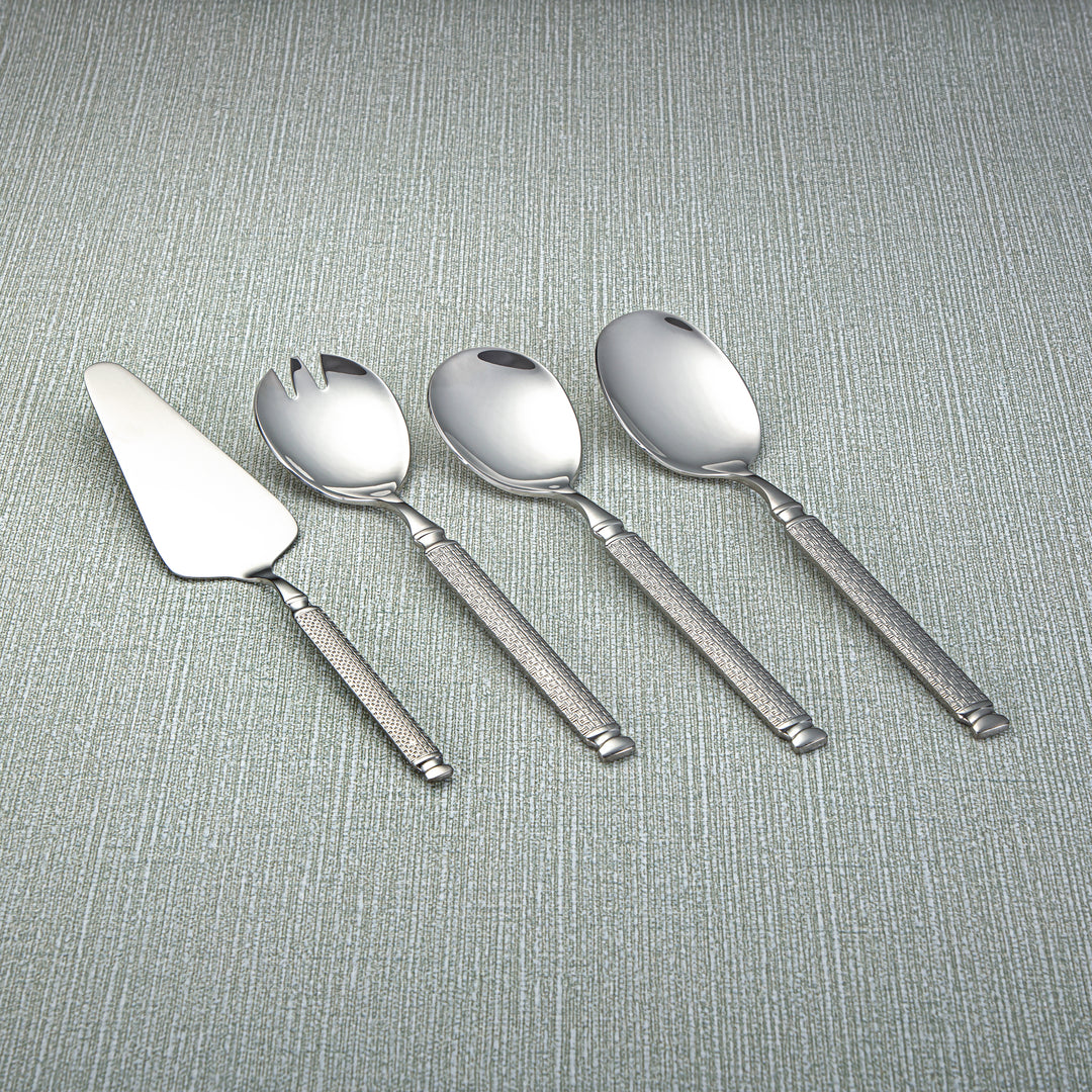 Almarjan Stainless Steel 86 Pieces Cutlery Set Silver - CUT0010256