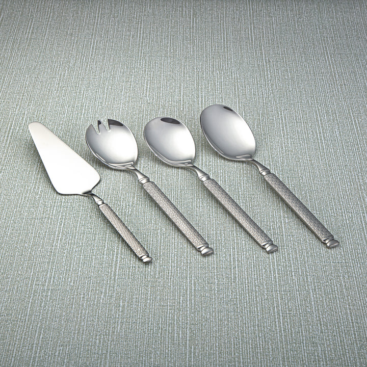 Almarjan Stainless Steel 86 Pieces Cutlery Set Silver - CUT0010256