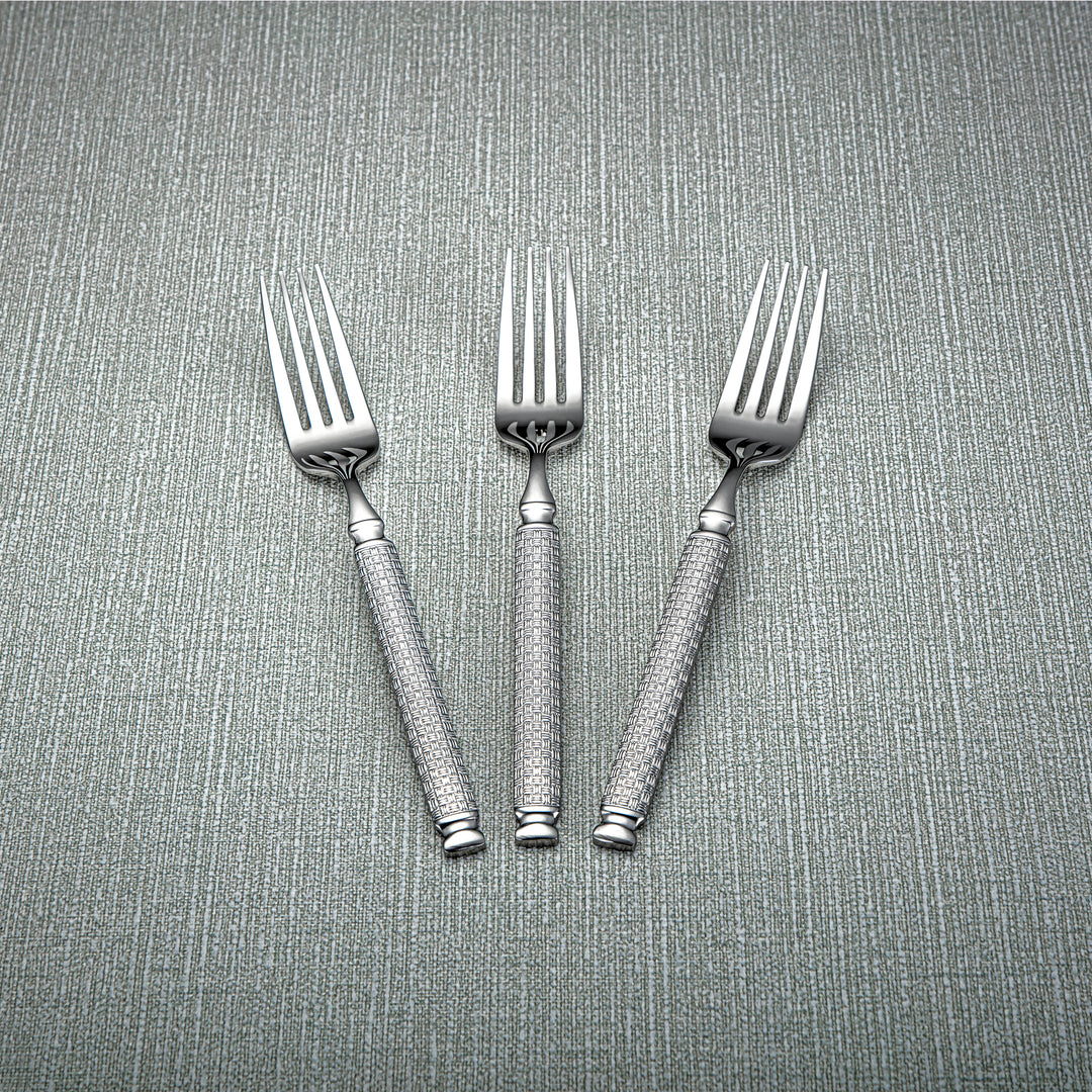 Almarjan Stainless Steel 3 Pieces Dinner Fork Set Silver - CUT0010282