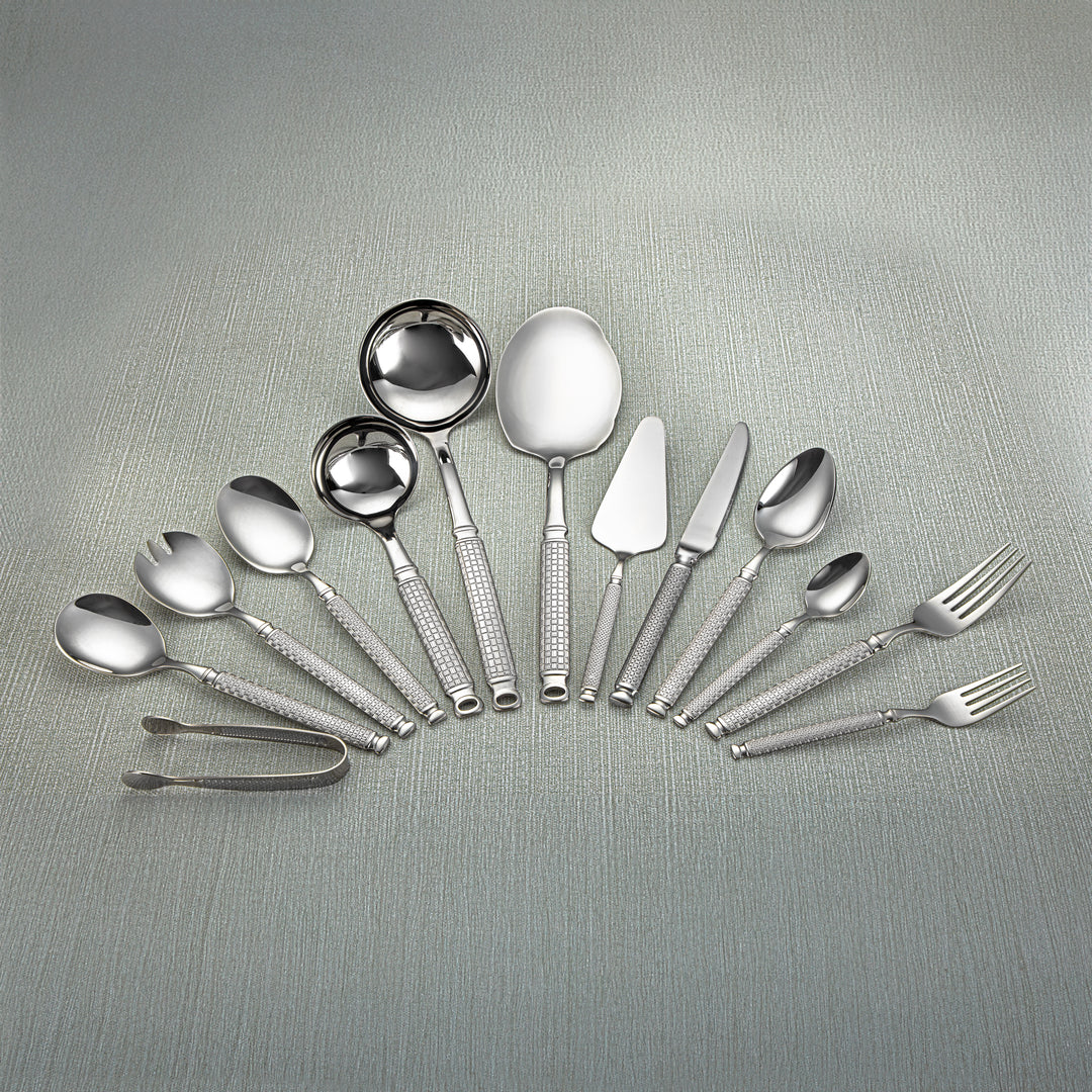 Almarjan Stainless Steel 82 Pieces Cutlery Set Silver - CUT0010288