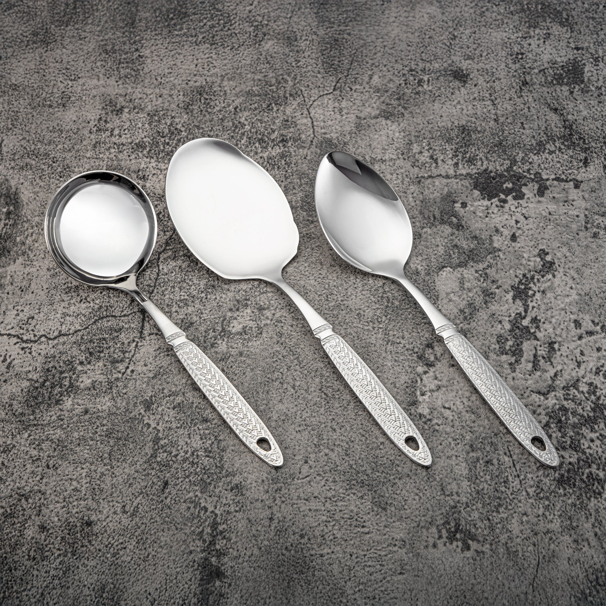 طقم أدوات مائدة المرجان 40 قطعة، ستانلس ستيل، فضي (CUT0010465) طقم أدوات مائدة أنيق