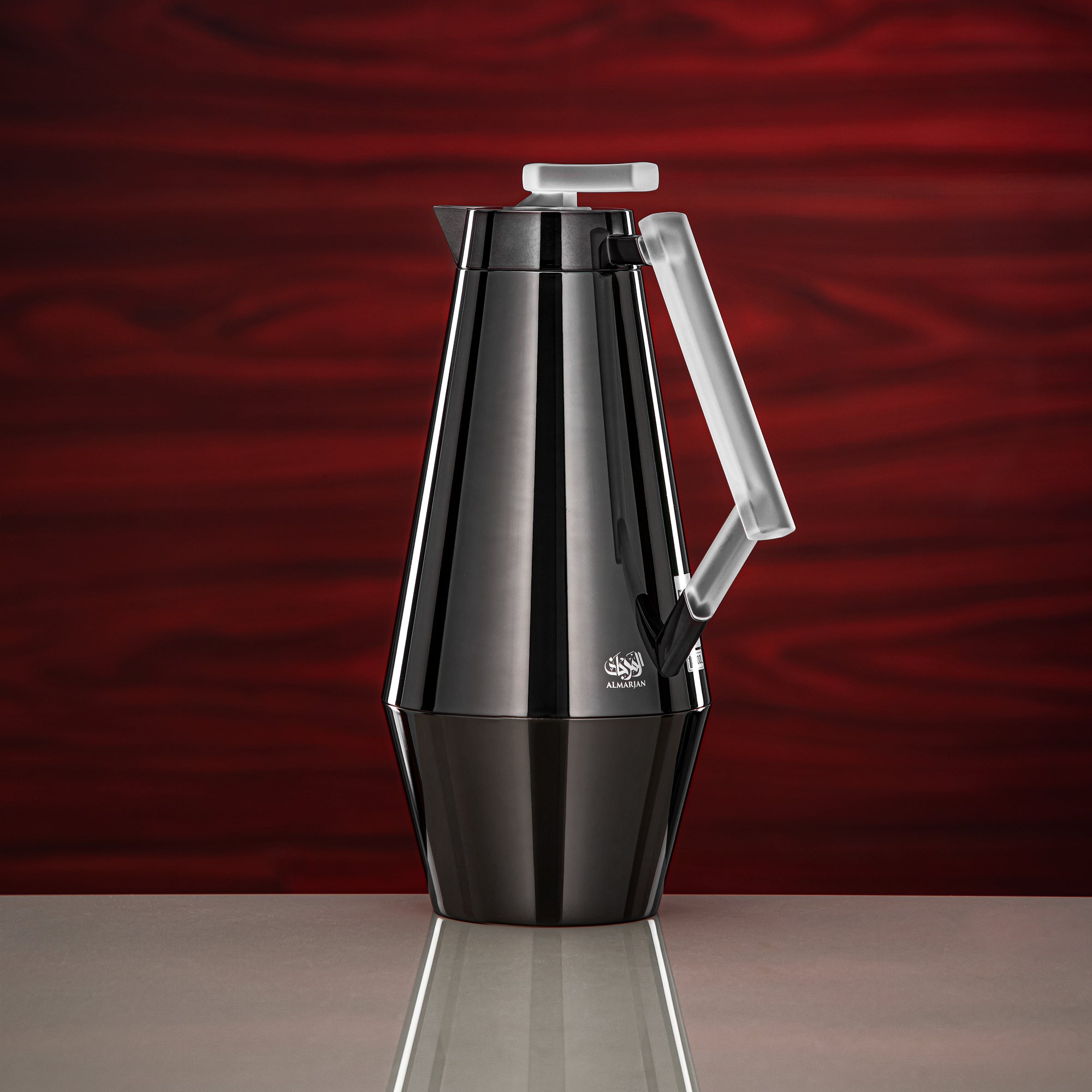 Almarjan Vacuum Flask Set 0.7L & 1L Gun Black & Frost