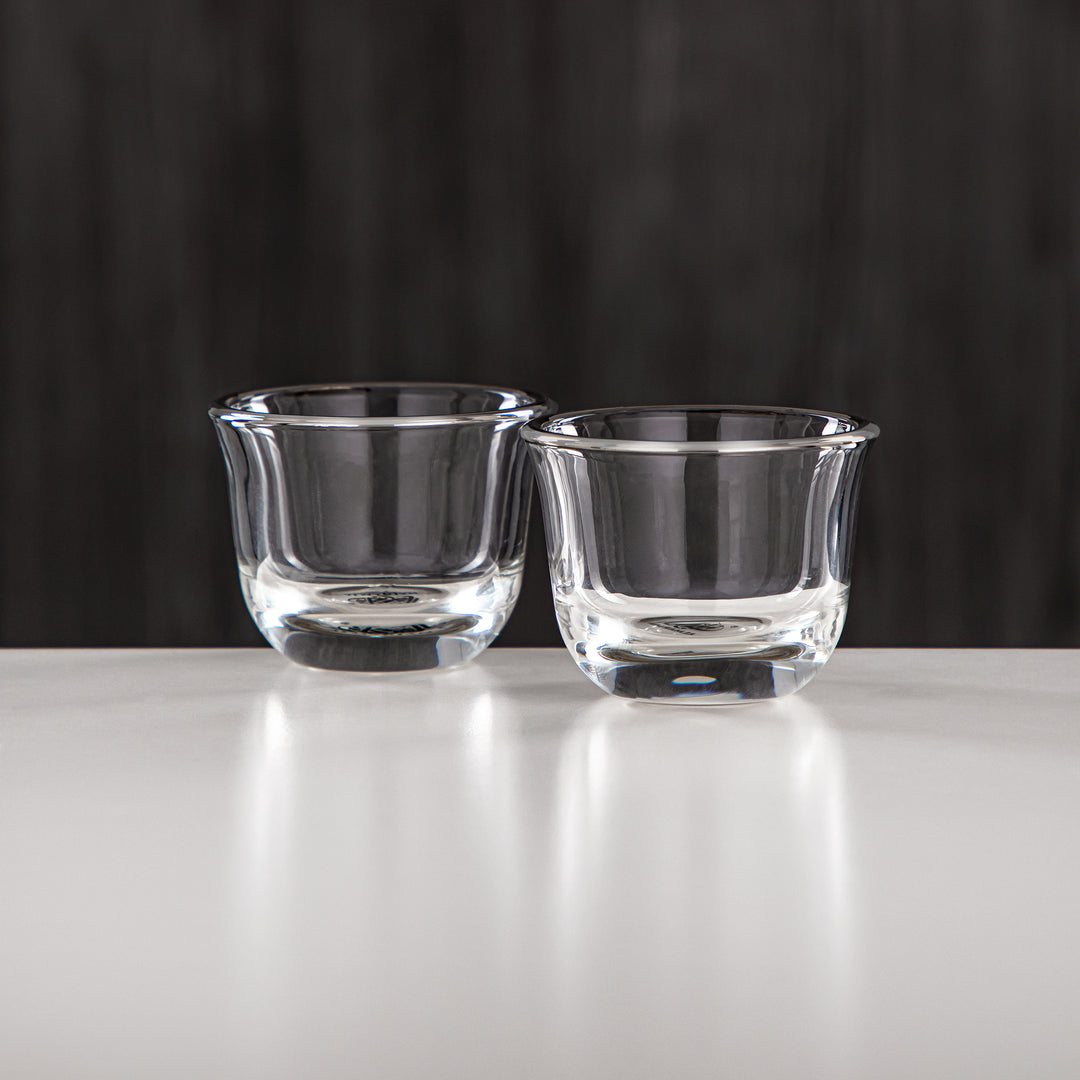 Almarjan 6 Pieces Borosilicate Glass Cawa Cup Set - FB803-6 Silver