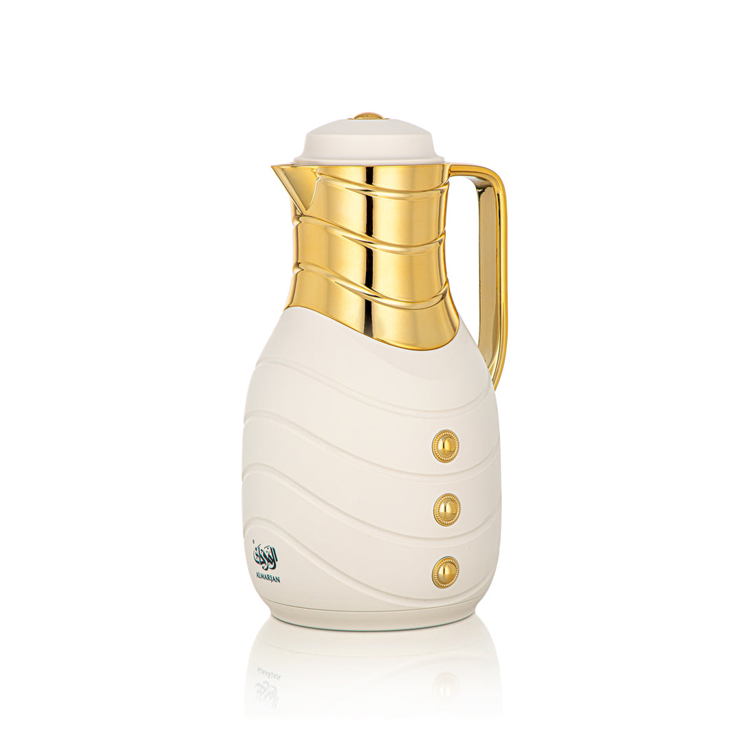 Almarjan 2 Pieces Vacuum Flask Set Soft Ivory & Gold - FG203AB-100 MIV/G