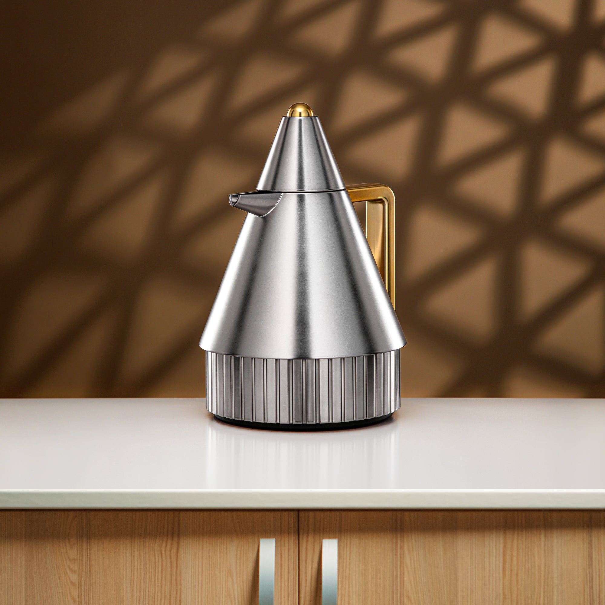 طقم ترامس المرجان 1 لتر + 1 لتر نيكل غير لامع وذهب غير لامع