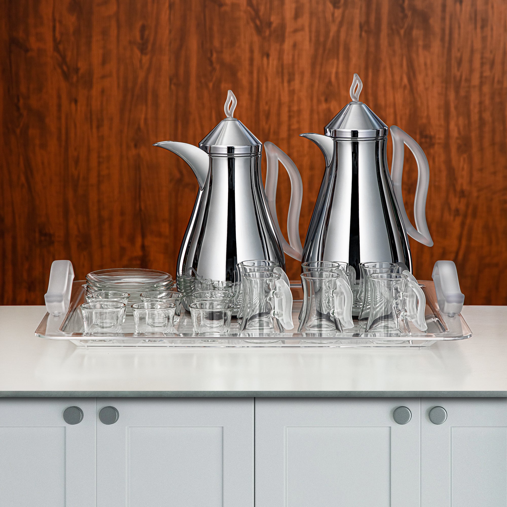 طقم ترامس المرجان مقبض وغطاء فروست فضي 21 قطعة (0.7L + 1L) (FG811-21 C/FA) – تقديم أنيق | رمضان ولمّات