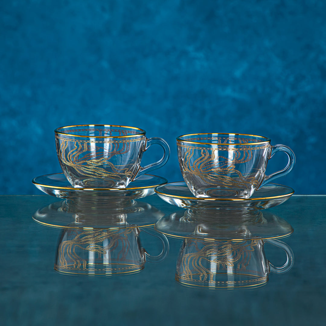 Combi 6 Pieces Glass Cappaccino Cup Set - G1087/1Z-35/CD