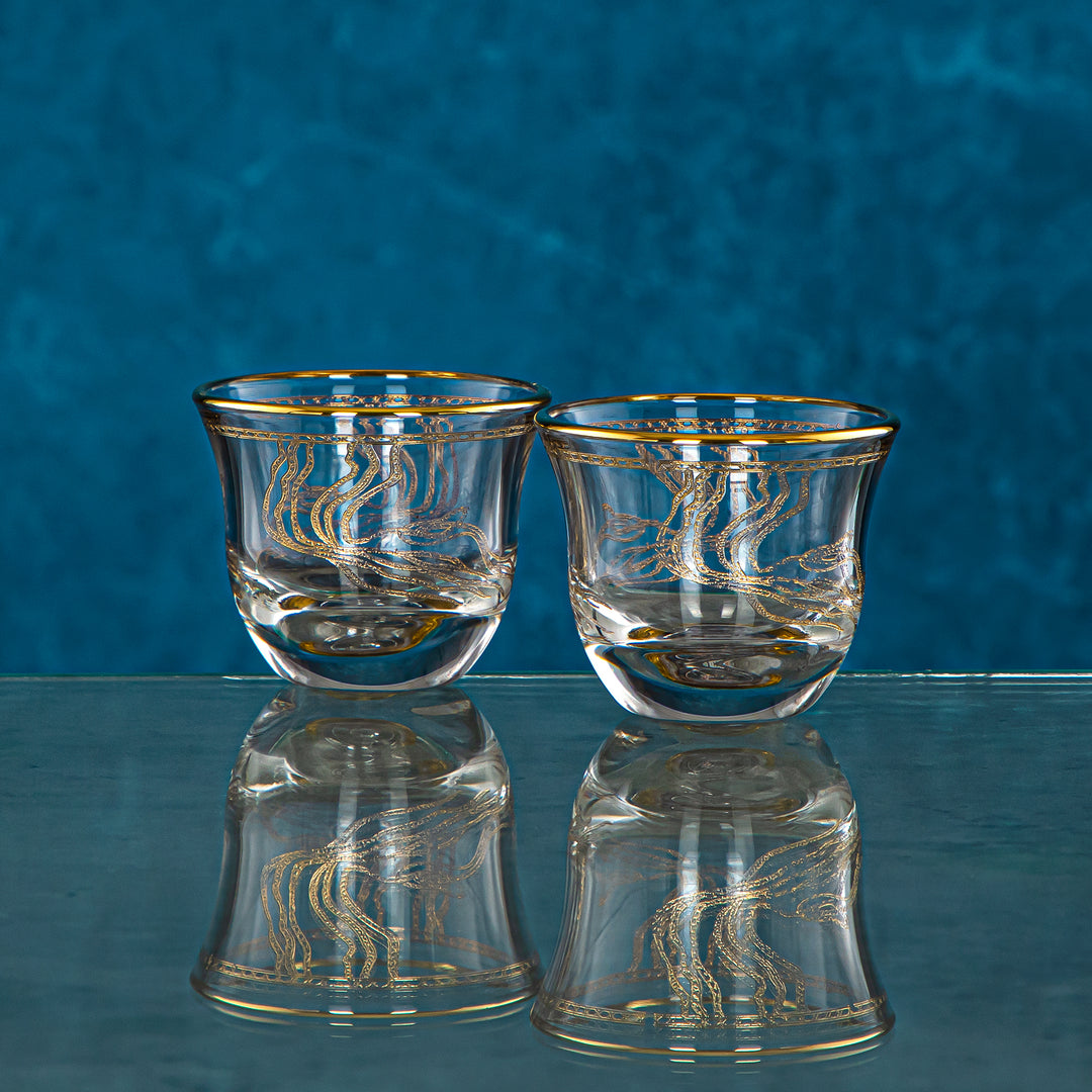 Combi 6 Pieces Glass Cawa Cup Set - G1087/1Z-48