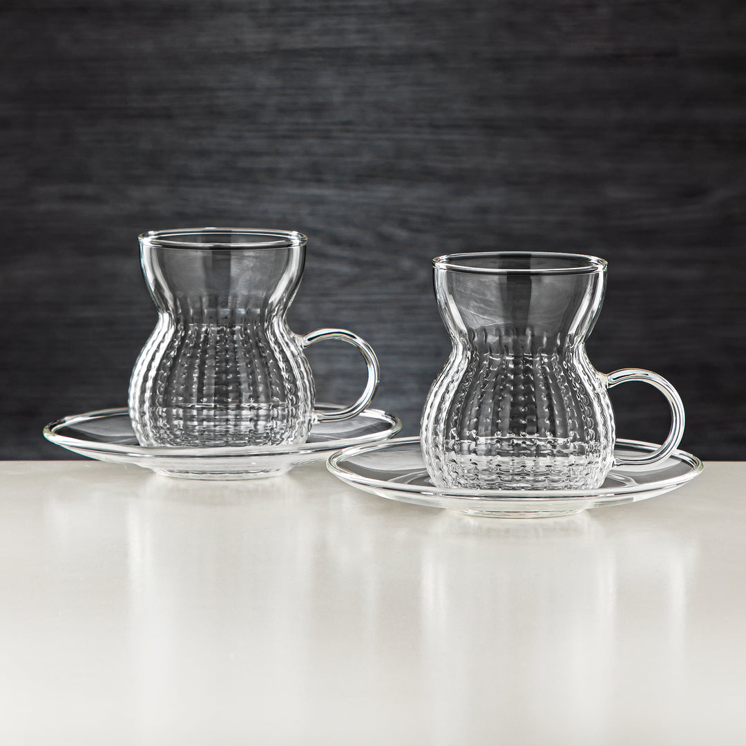Almarjan 6 Pieces Borosilicate Glass Tea Cup - GLS0010103