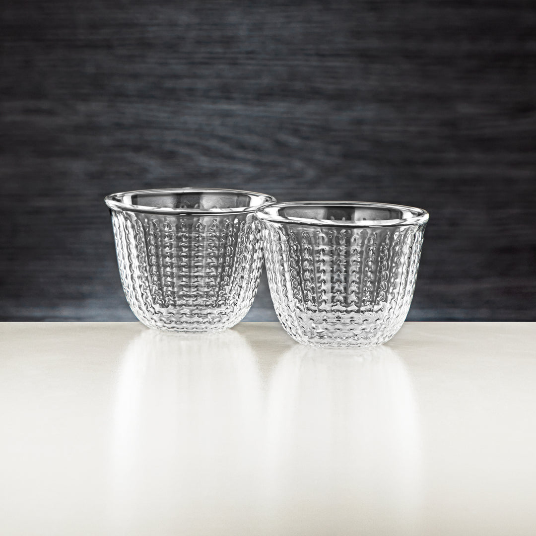 Almarjan 6 Pieces Double Wall Glass Cawa Cup - GLS0010105
