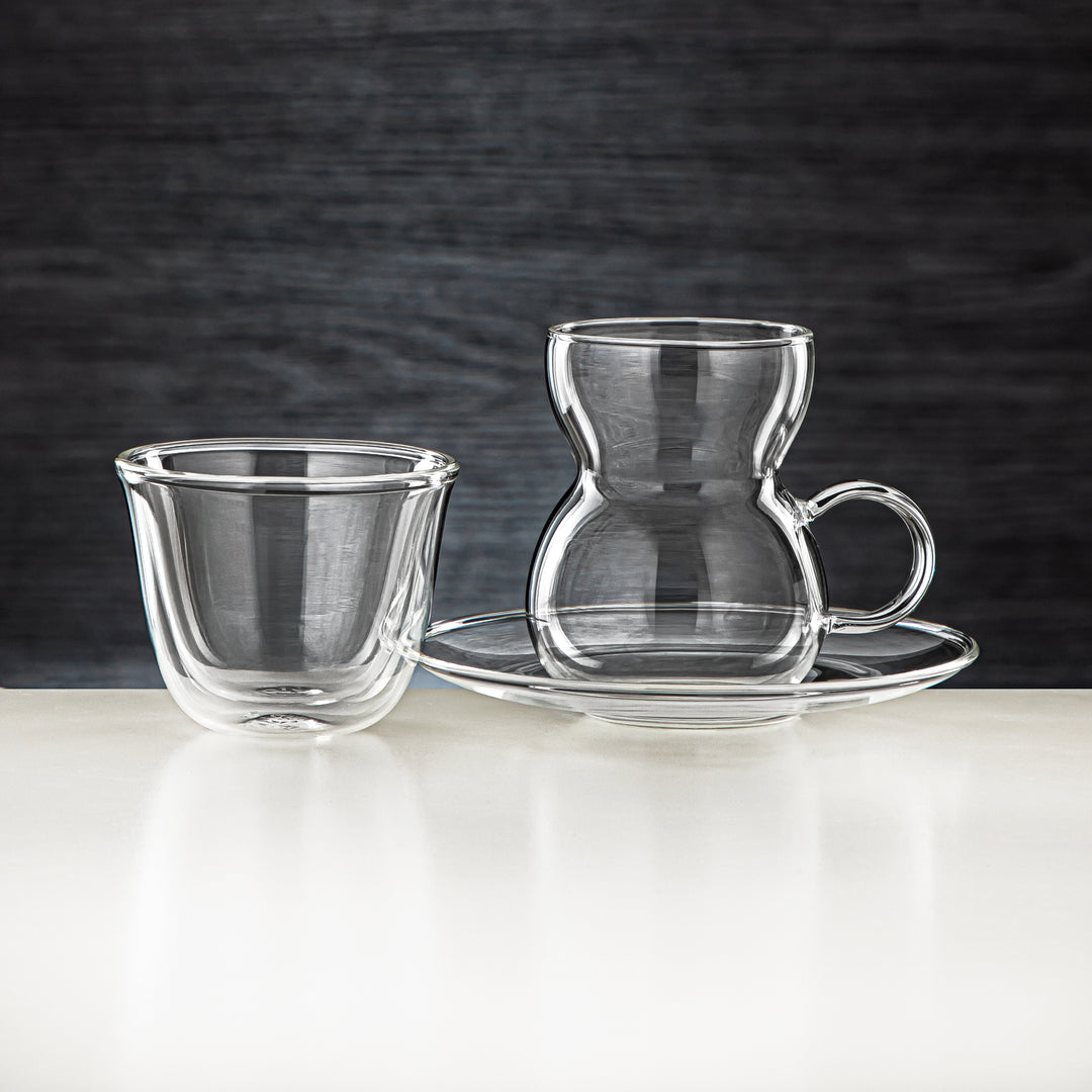 Almarjan 18 Pieces Borosilicate Glass Tea Set - GLS0010108