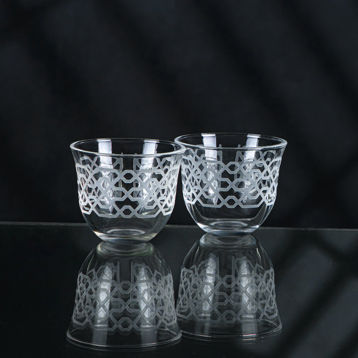 Almarjan 6 Pieces Mosaic Collection Glass Cawa Cup - GLS2630007