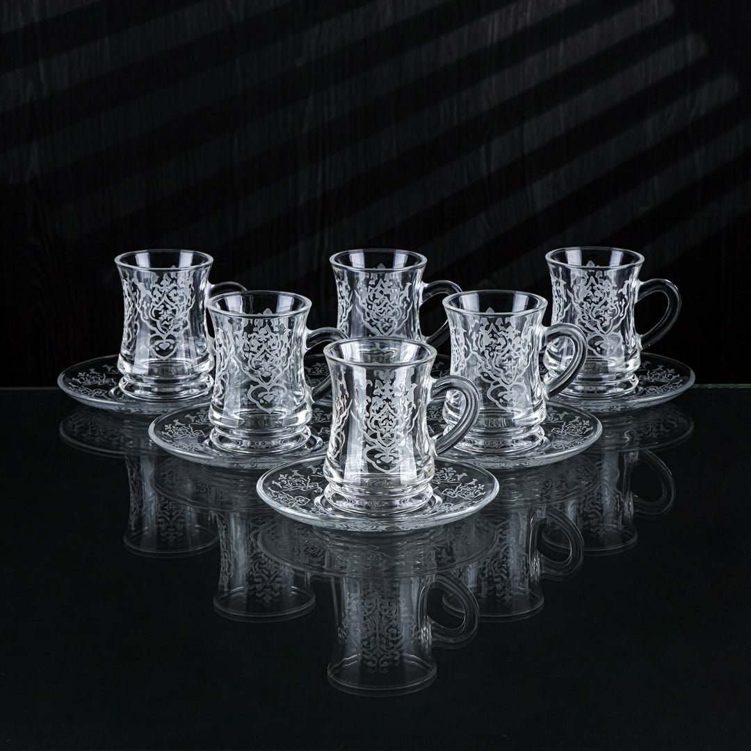 Almarjan 6 Pieces Dome Collection Glass Tea Cup - GLS2630011