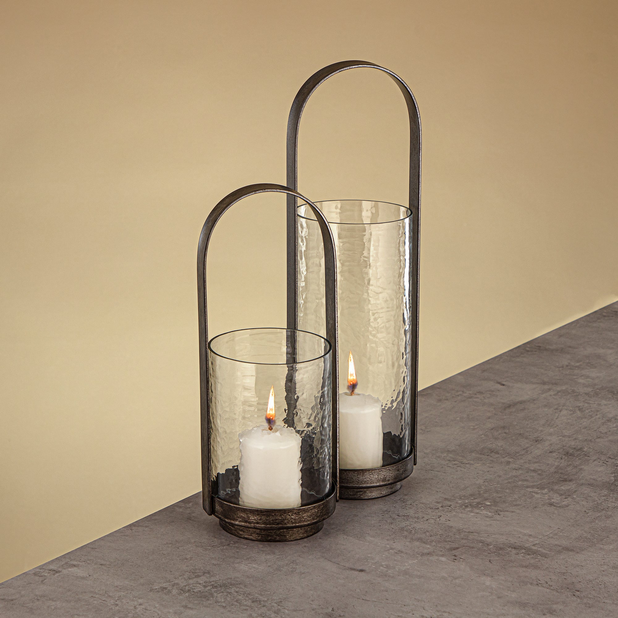 فانوس المرجان هوريكان 42 سم فضي عتيق