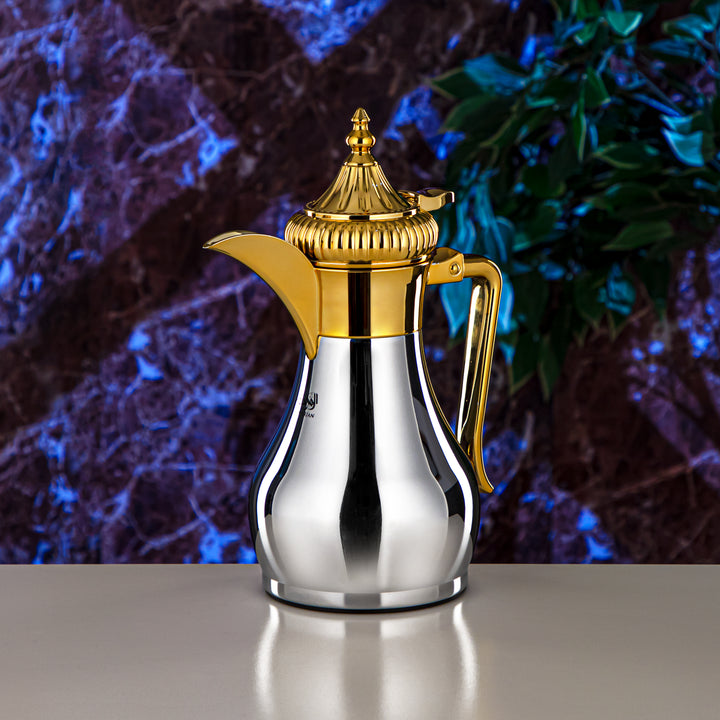 Almarjan 0.35 Liter Vacuum Flask Silver & Gold - GWD-035-SG