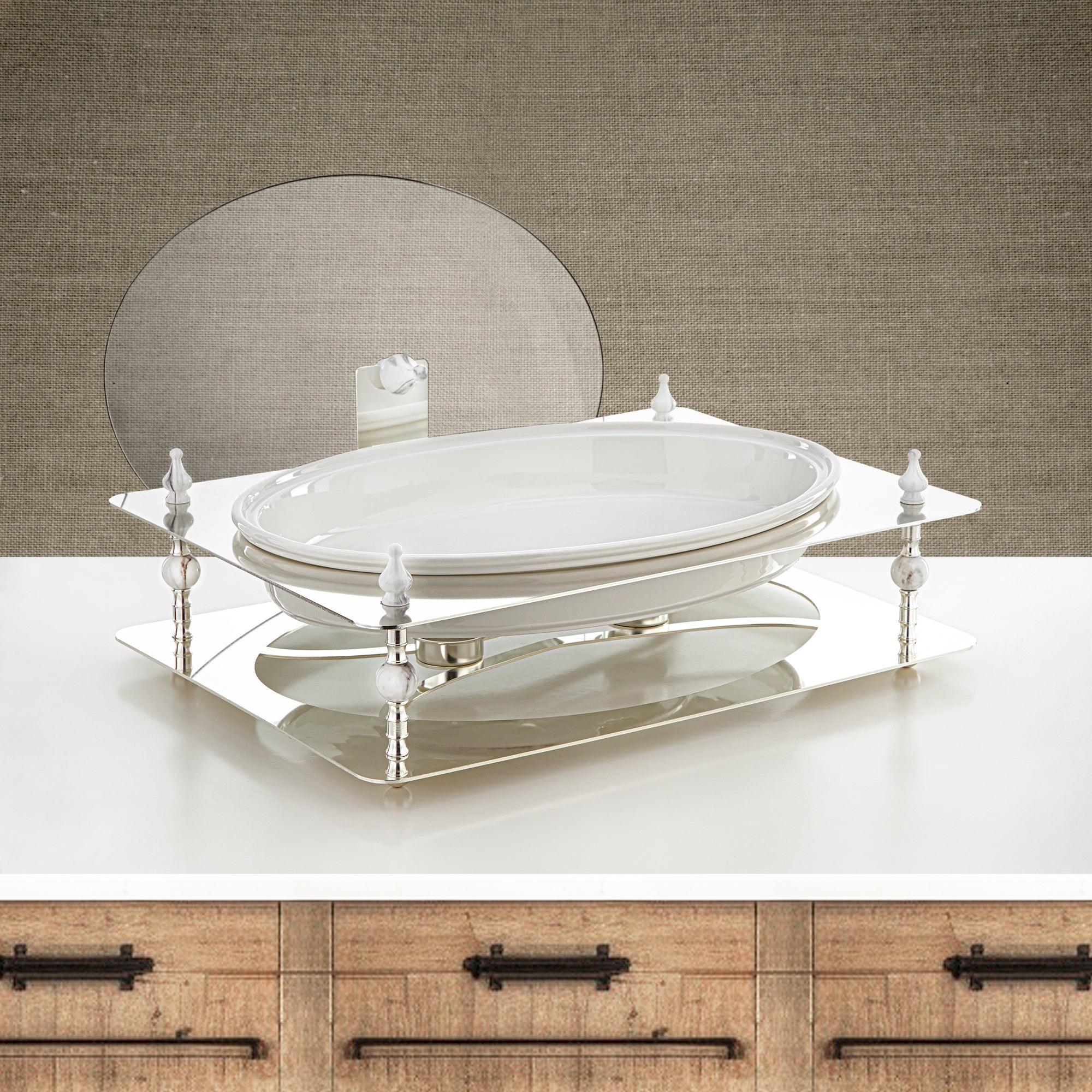 Almarjan 3000 ML Food Warmer Silver - HM4101-S